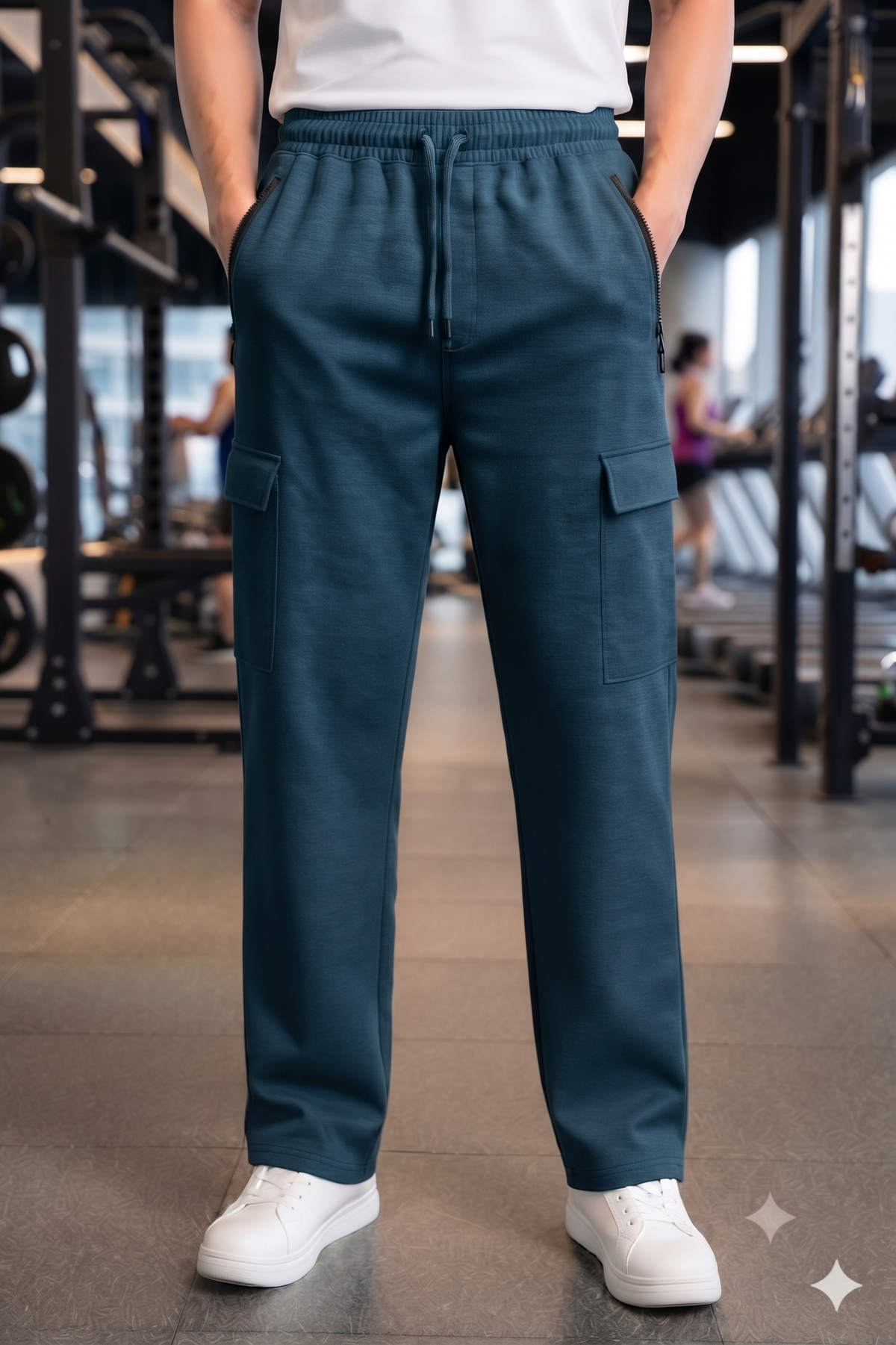 LEON Men’s Cotton Loopknit Cargo Jogger
