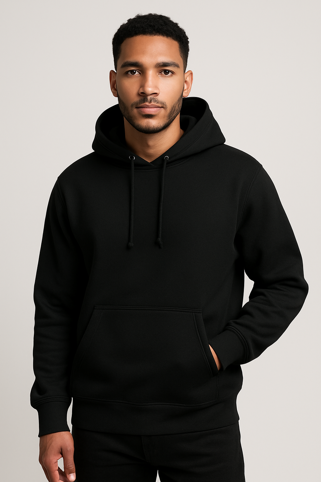 Head Up Printed Kangaroo Pocket  Full Sleeve Pullover  Hoodie