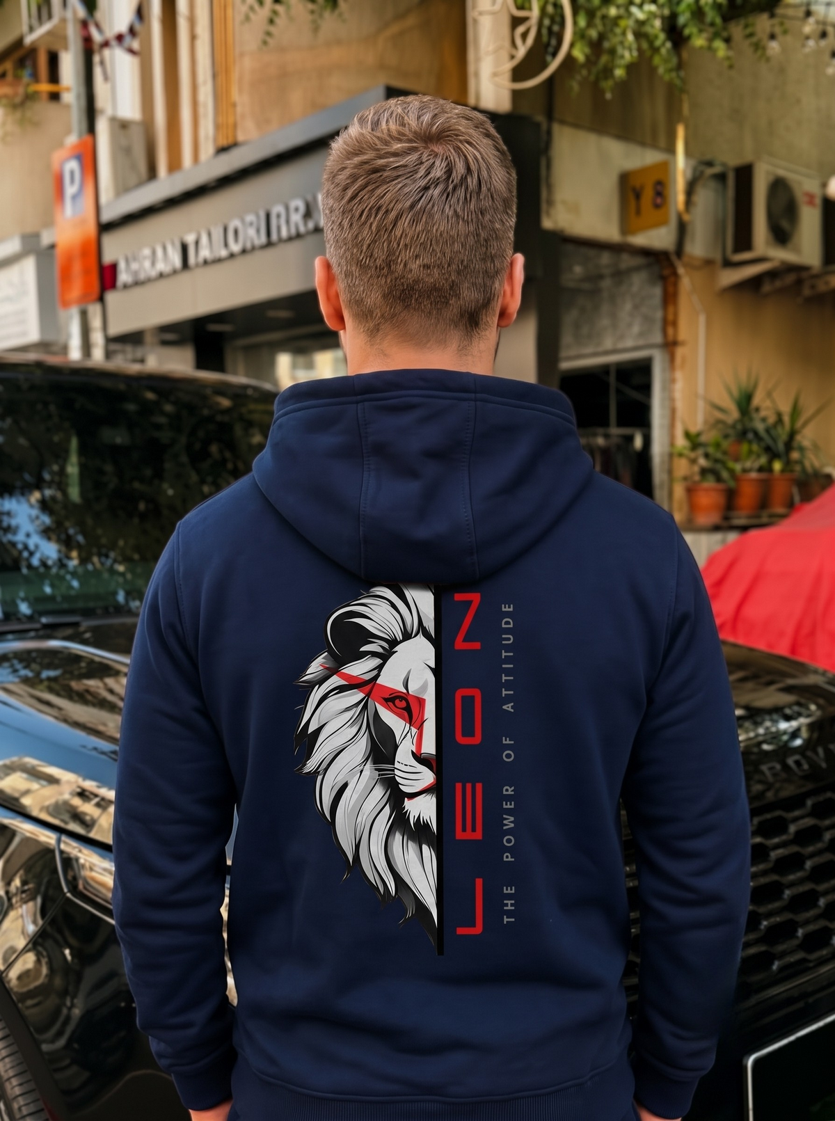 Lion Power Printed Pullover Hoodie LEON