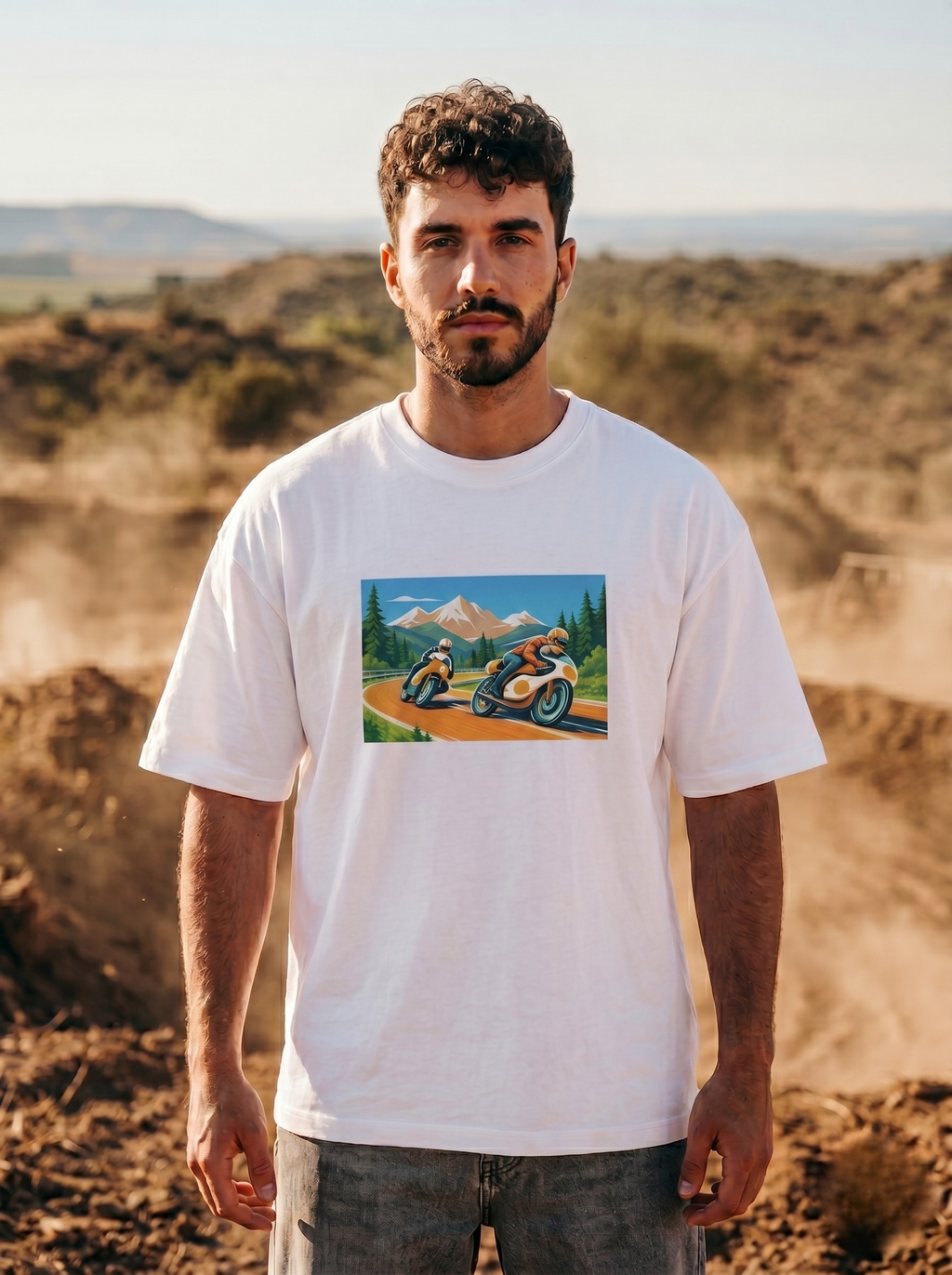 LEON Mountain Rider Print T-Shirt