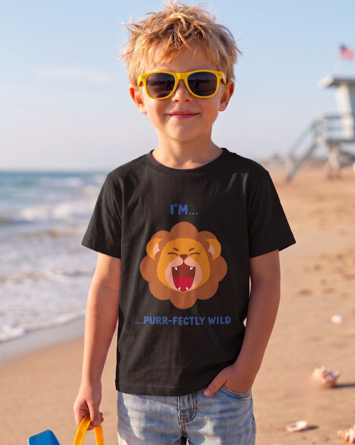 Lion Roar Printed Half Sleeve Kids T-Shirt