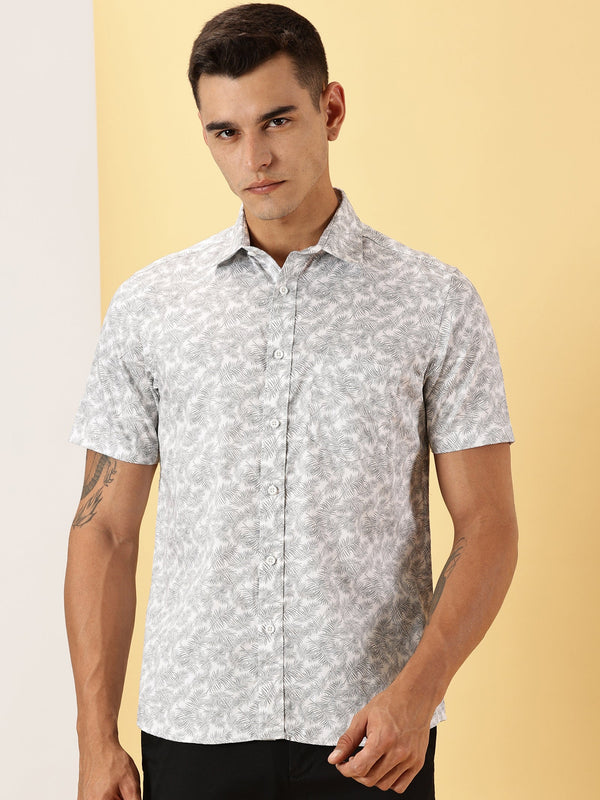 Leaf Printed Half Sleeve Shirt