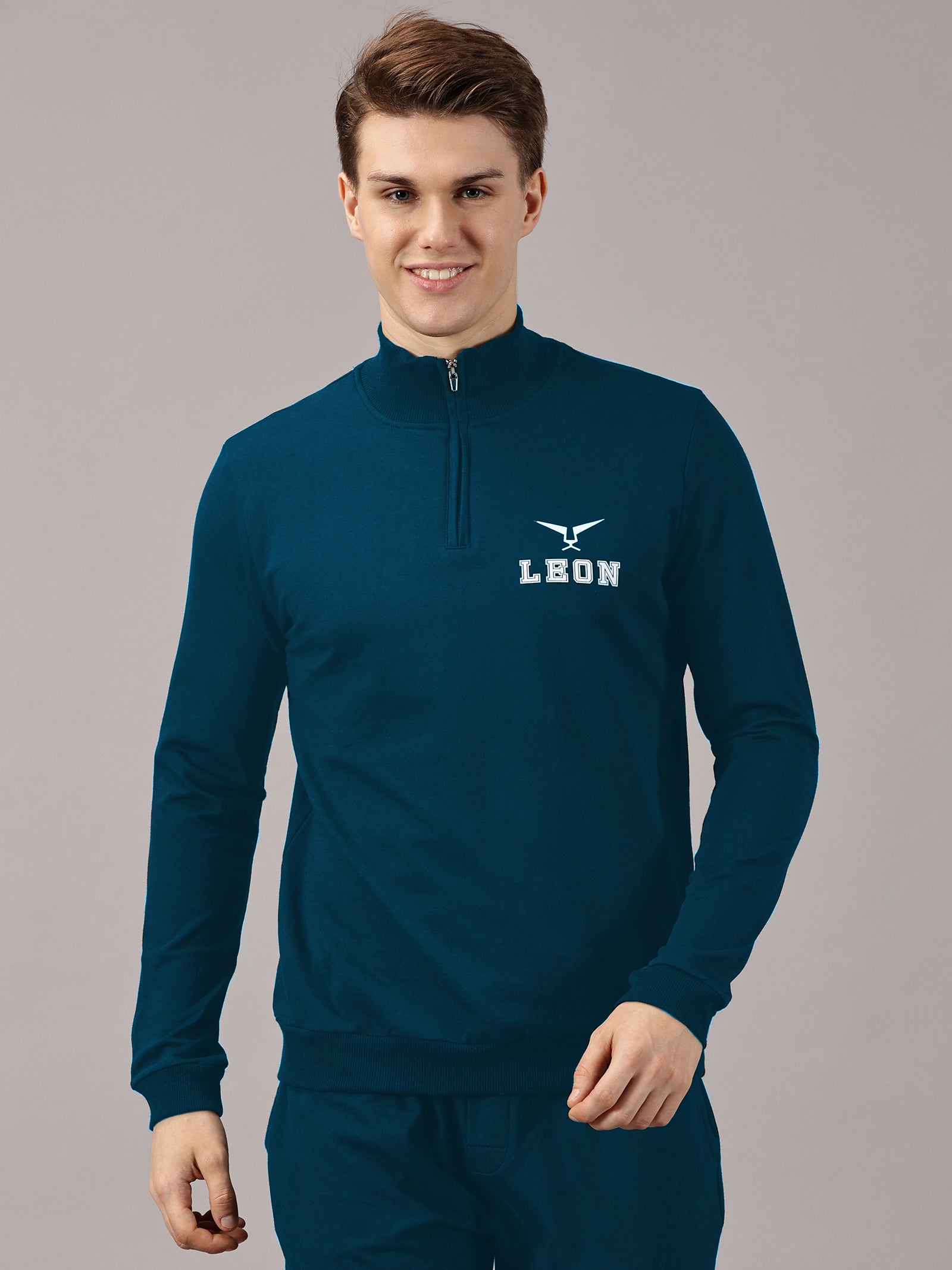 High Neck Half Zipper Sports Hoodie