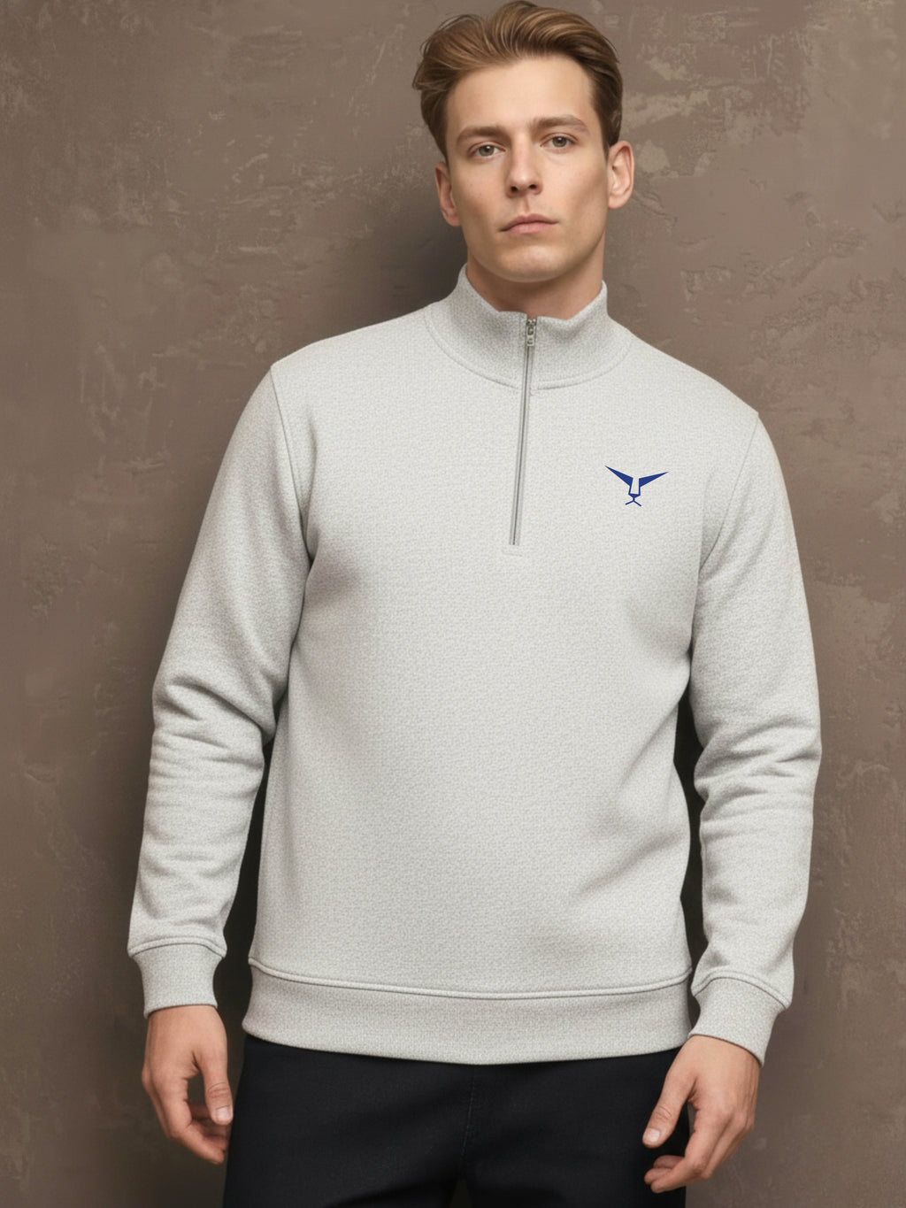 High Neck Half Zipper Sweatshirt