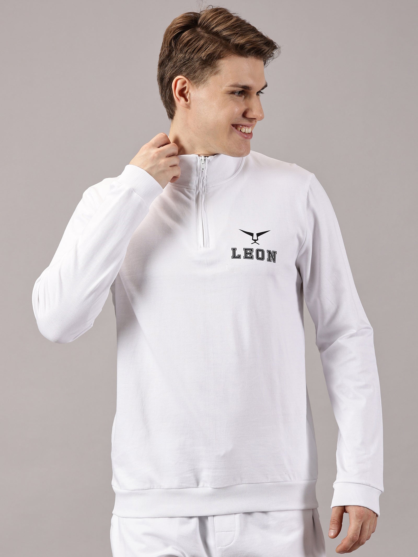 High Neck Half Zipper Sports Hoodie