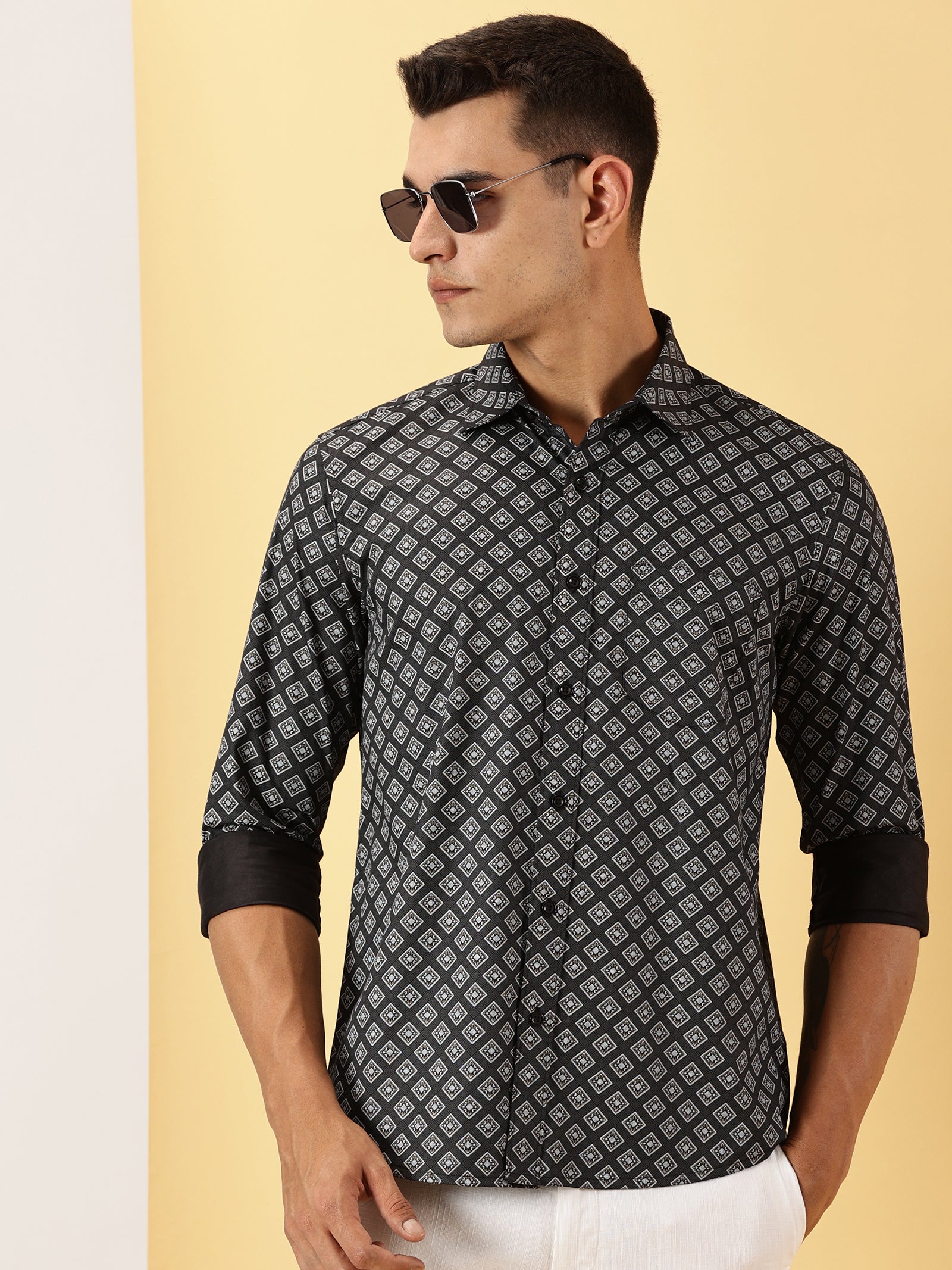 Geometric Printed Full Sleeve Shirt