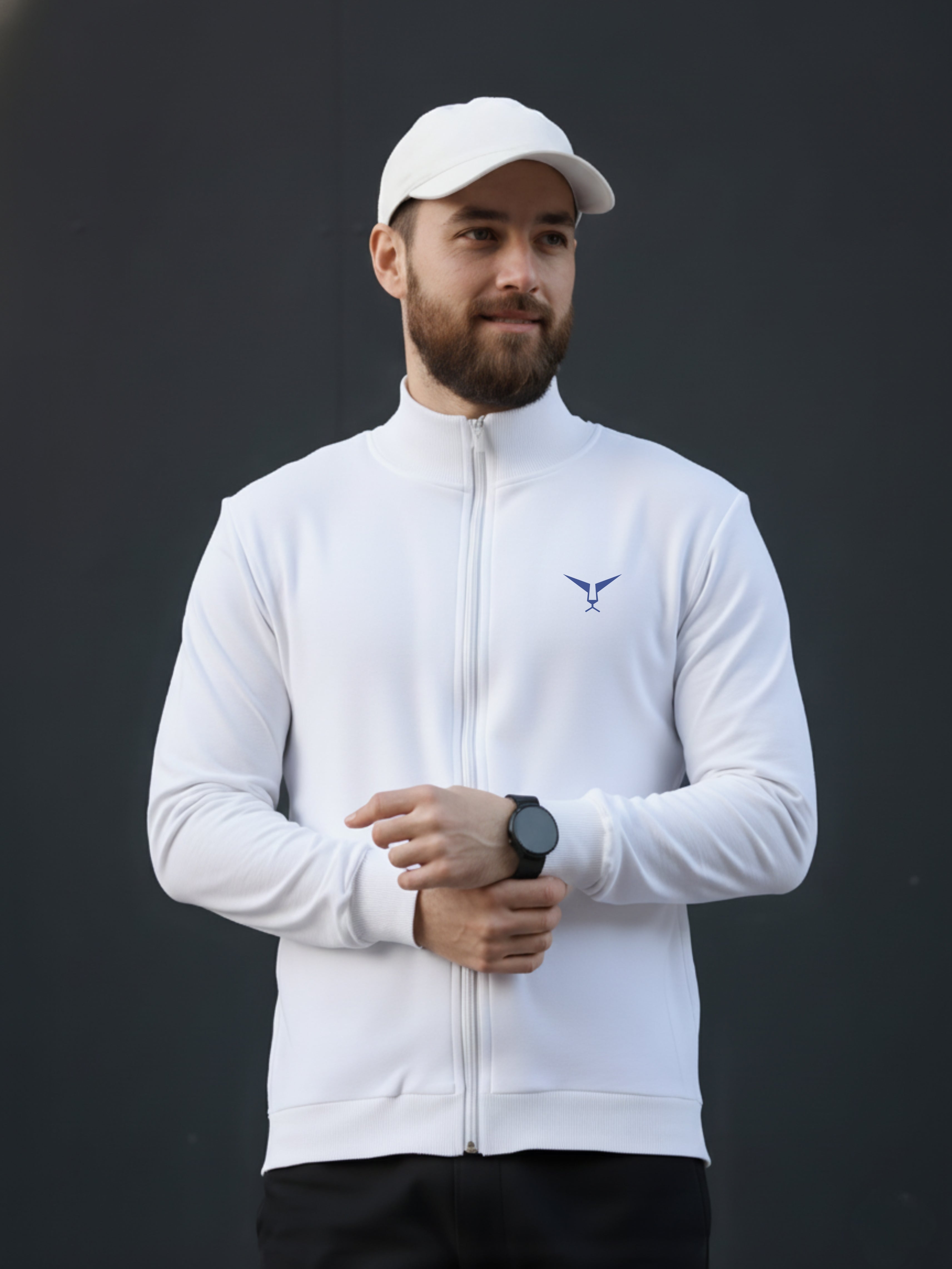 High Neck Full Zipper Sweatshirt