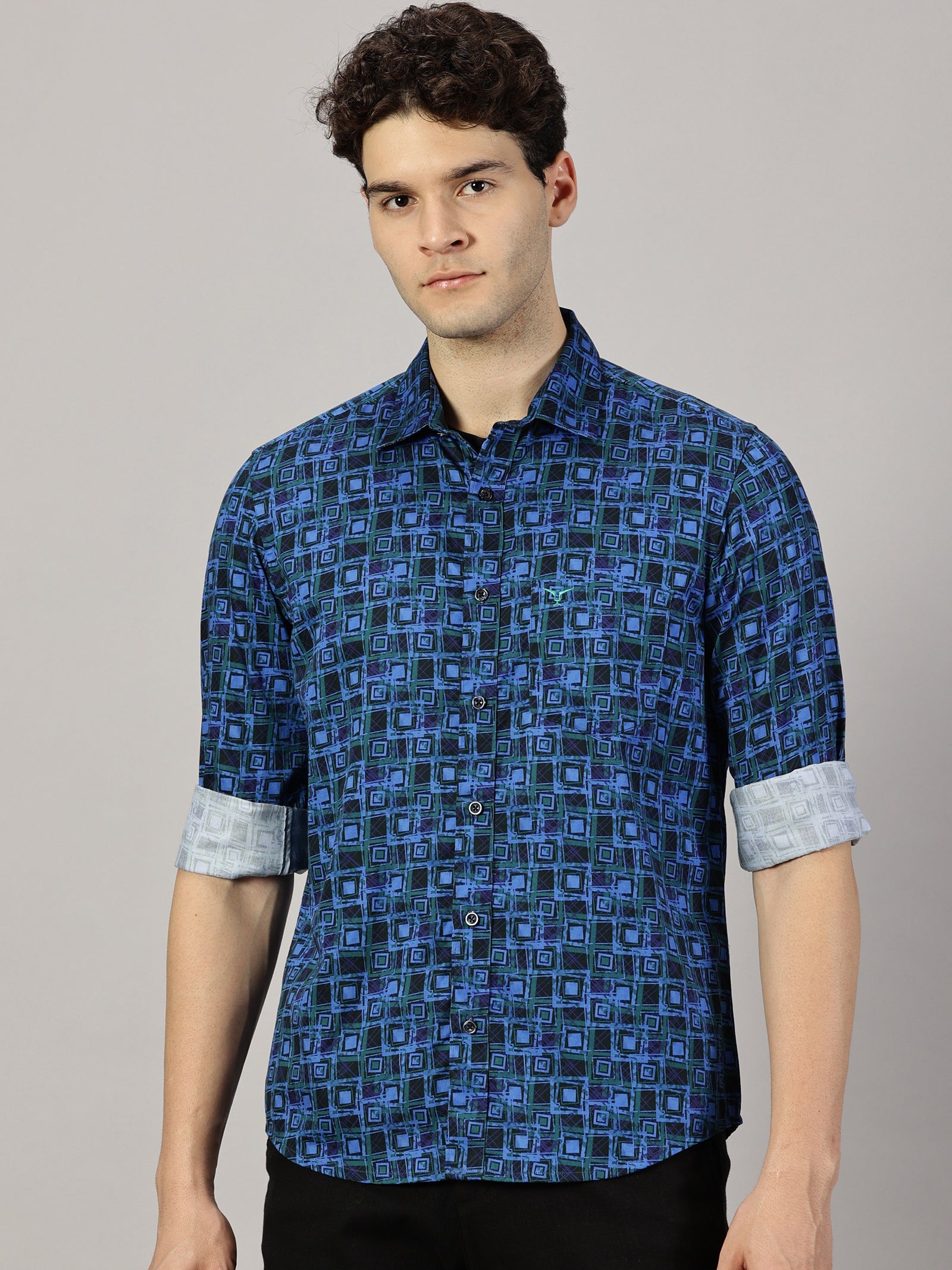Geometric Printed Full Sleeve Shirt