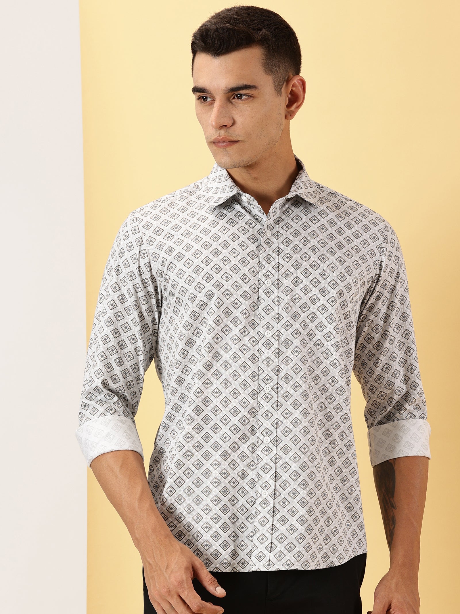 Geometric Printed Full Sleeve Shirt