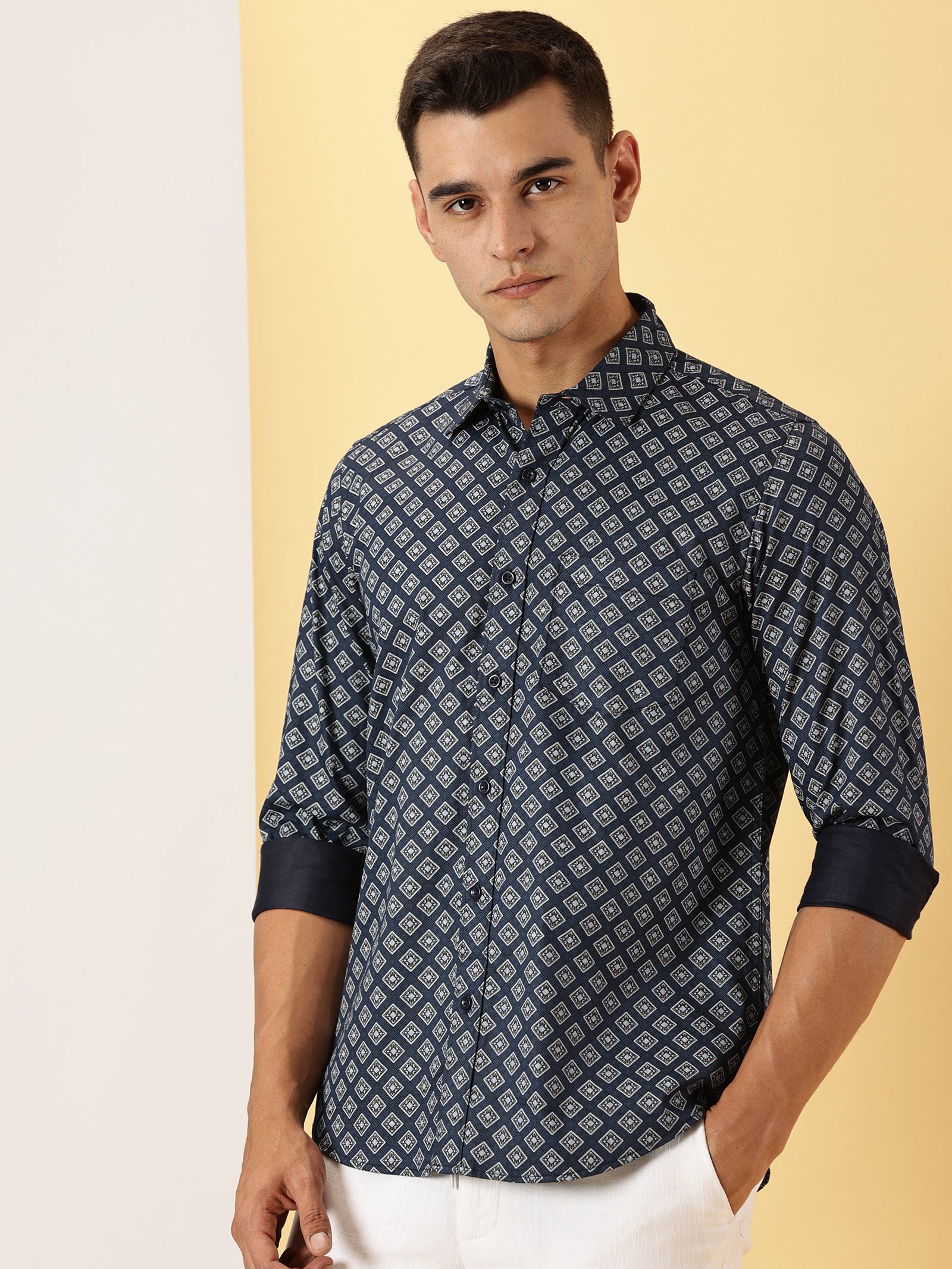 Geometric Printed Full Sleeve Shirt