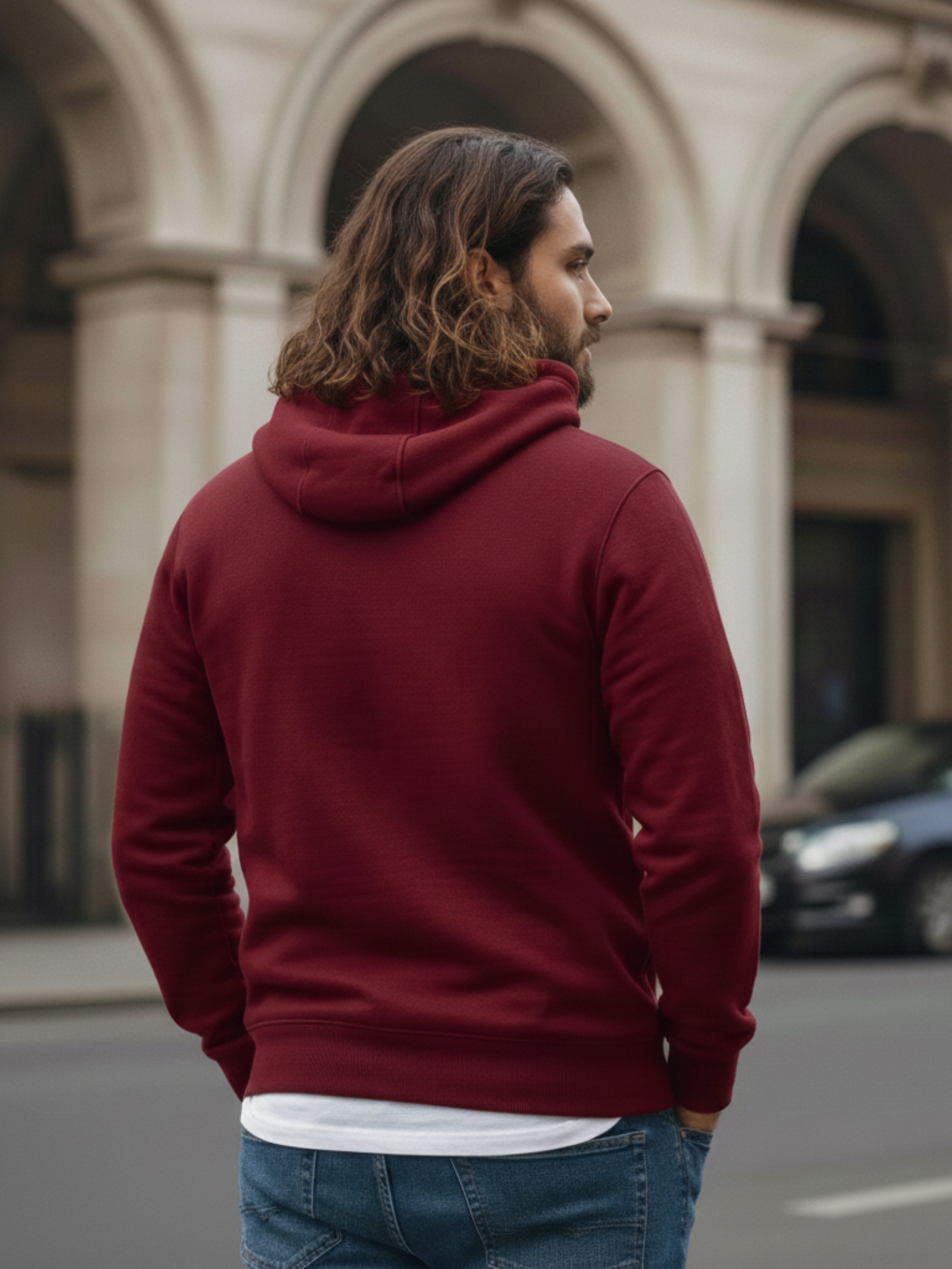 Solid Full Sleeve Zipper Hoodie