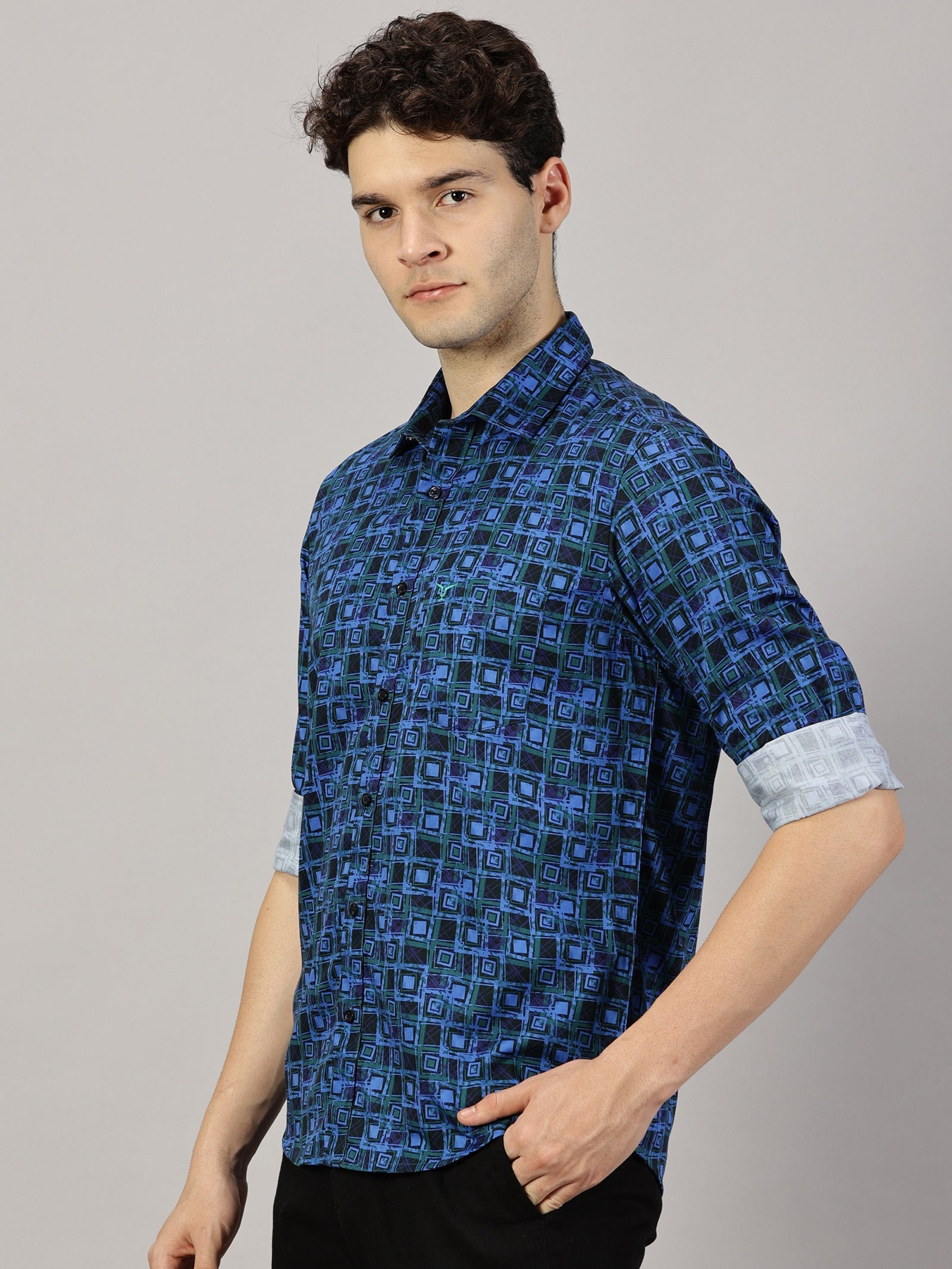 Geometric Printed Full Sleeve Shirt