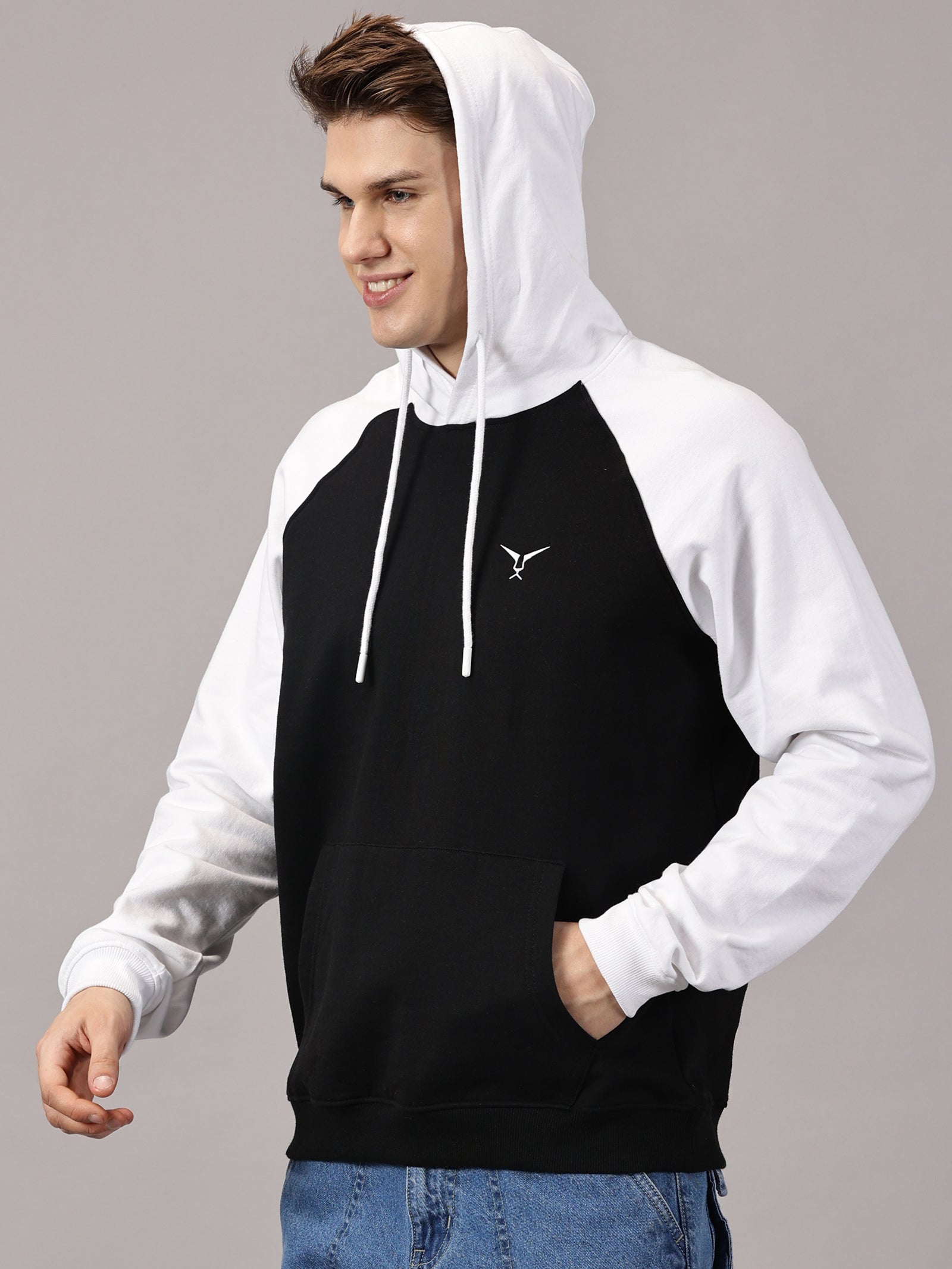 Raglan Sleeve Pullover Hoodie