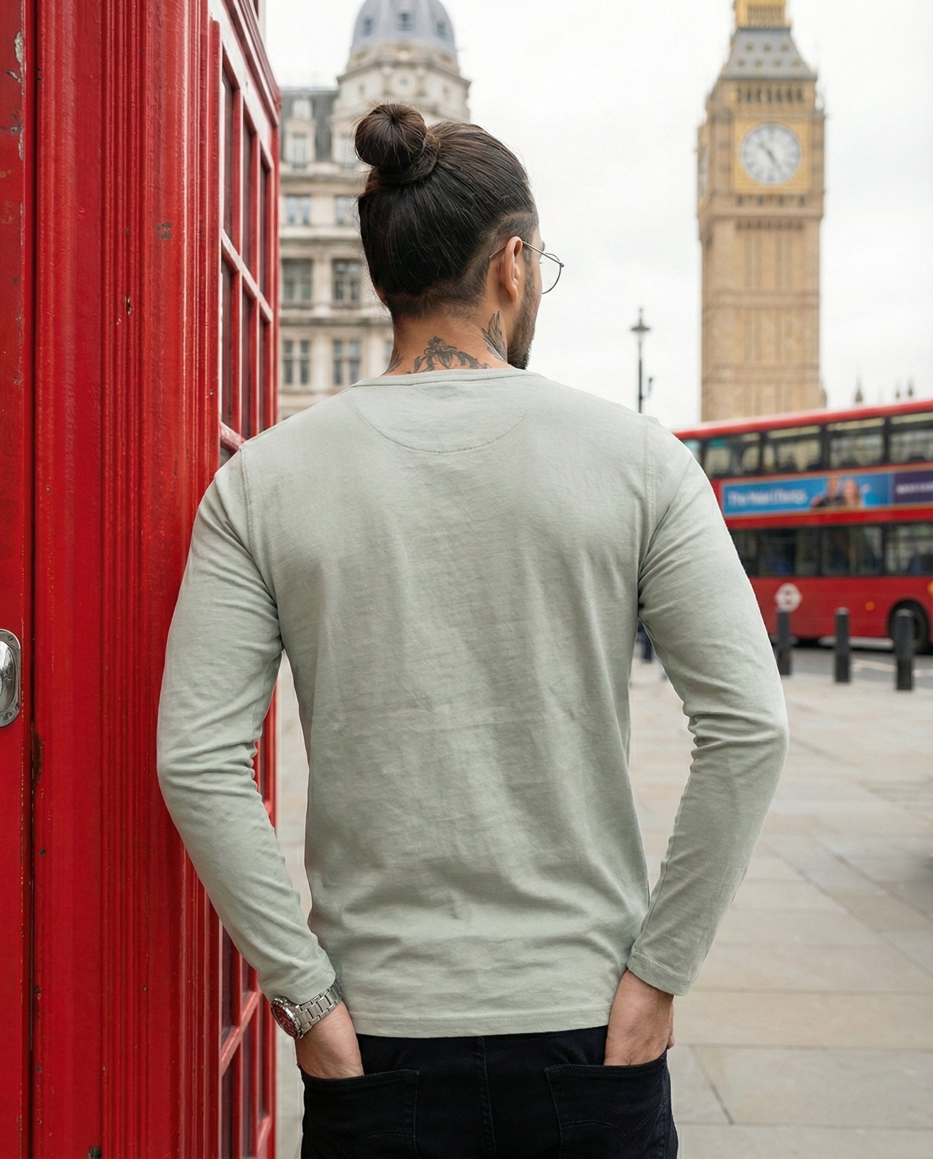 Henley Neck Full Sleeve T-Shirt