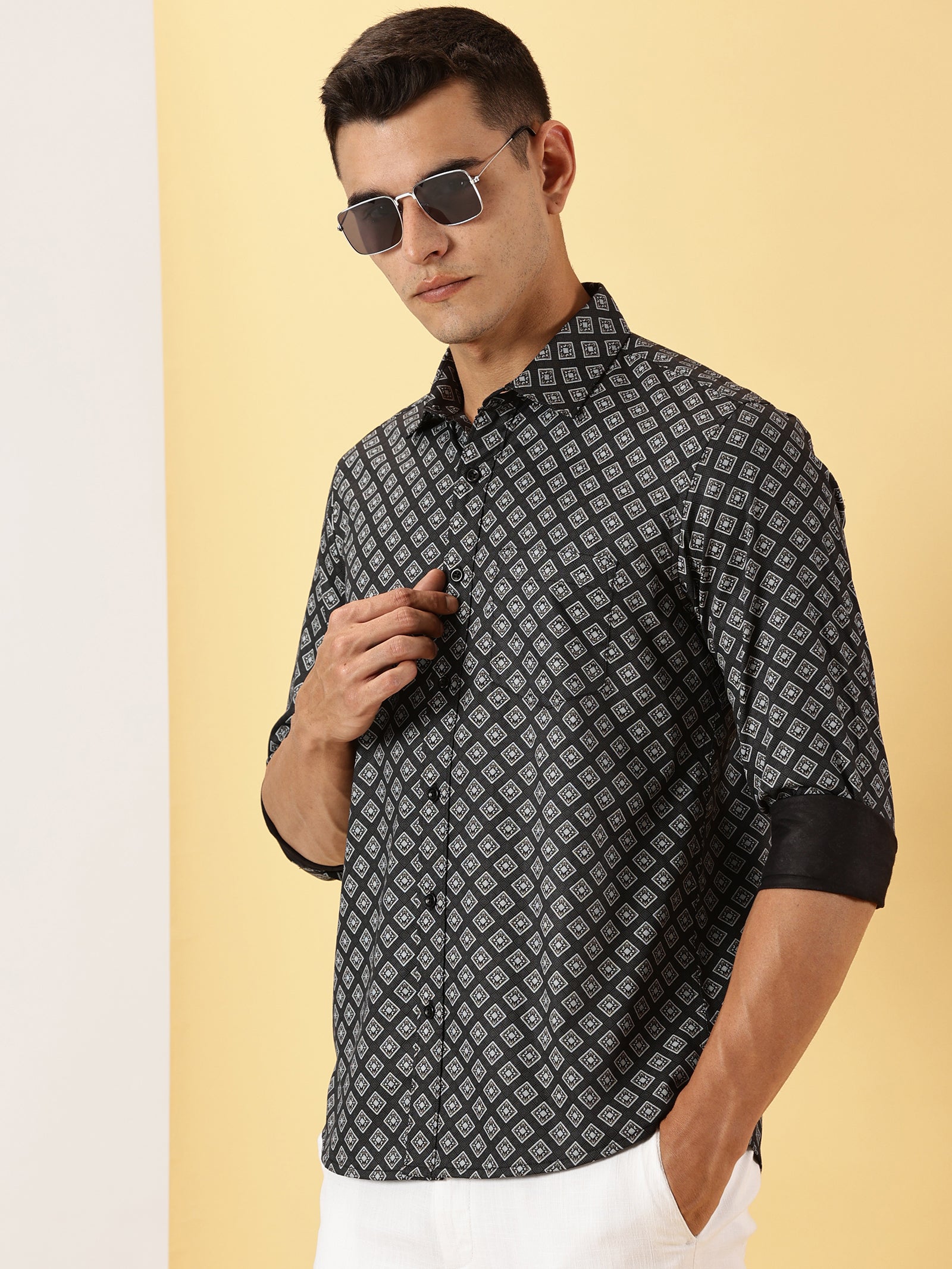 Geometric Printed Full Sleeve Shirt