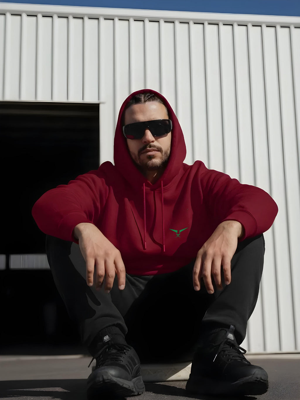 Solid Pullover  Hoodie