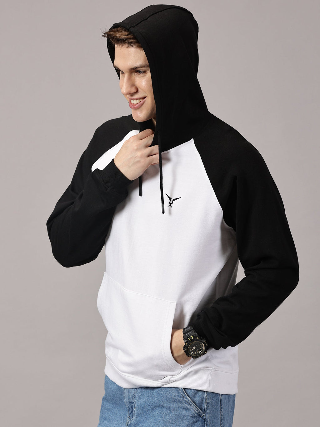 Raglan Sleeve Pullover Hoodie