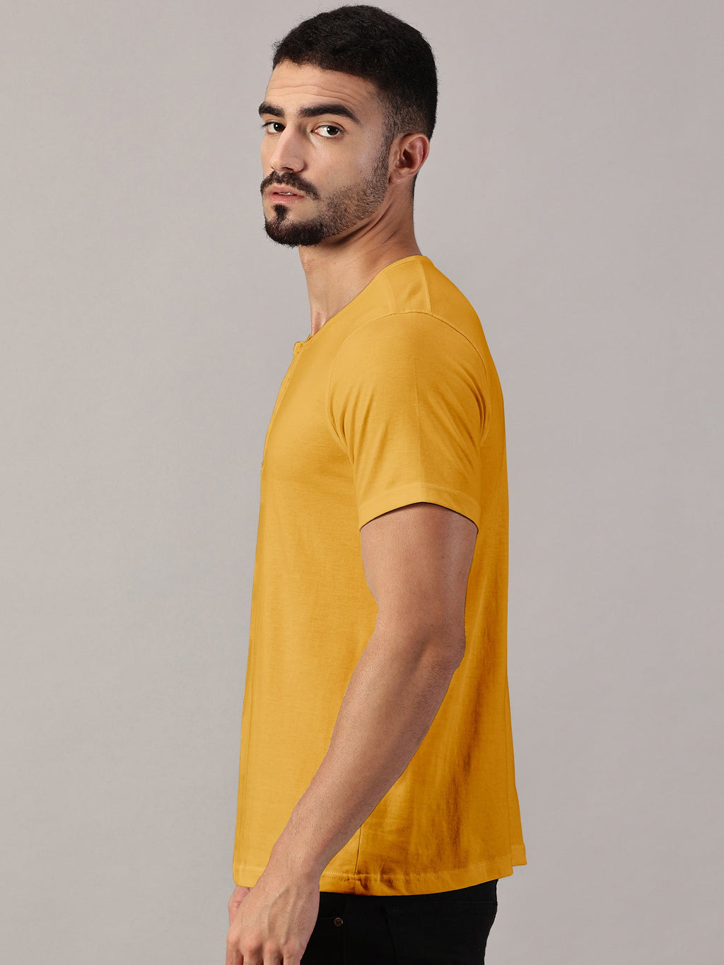 Henley Neck  Half Sleeve T-Shirt