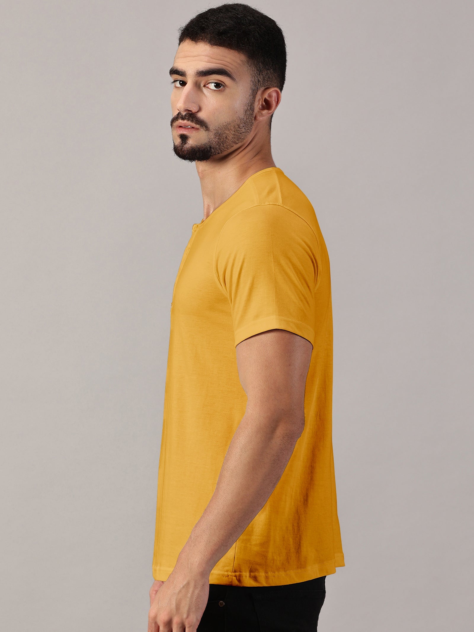Henley Neck  Half Sleeve T-Shirt