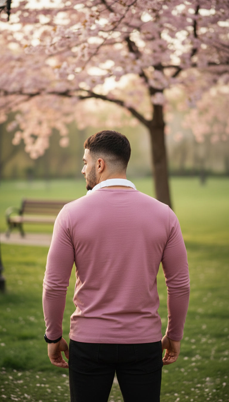 Henley Neck Full Sleeve T-Shirt