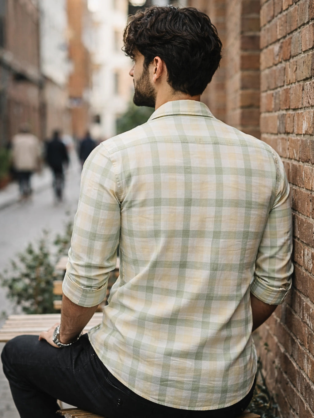 Prime Pastel Green Checkered Full Sleeve Shirt LEON