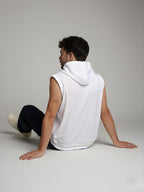 Solid Sleeveless Pullover Hoodie