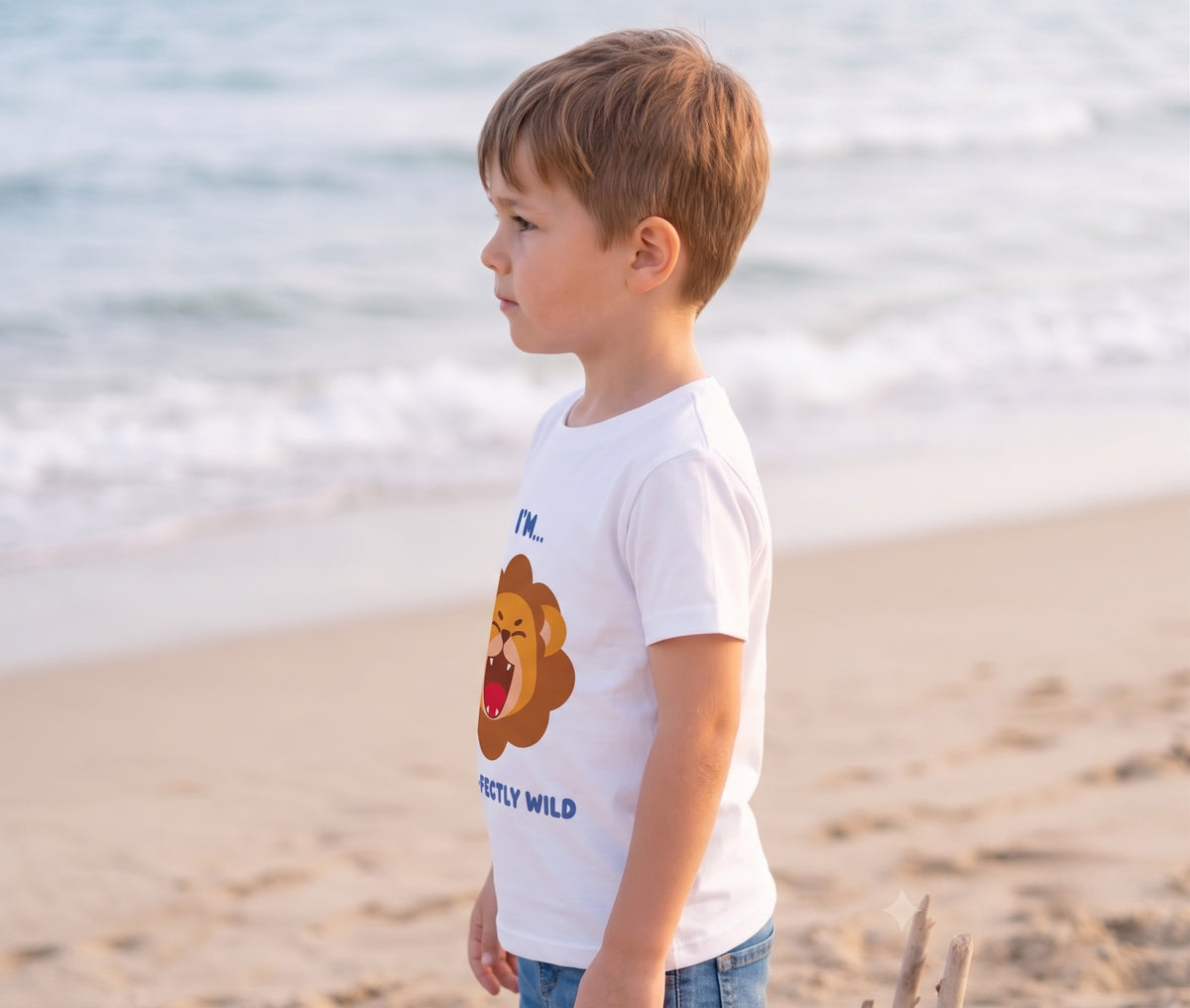 Lion Roar Printed Half Sleeve Kids Printed T-Shirt