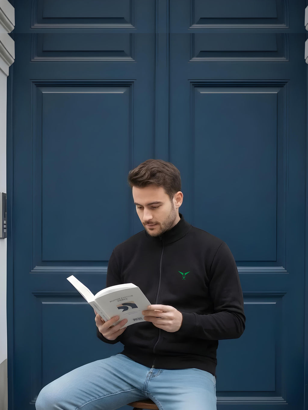 High Neck Full Zipper Sweatshirt