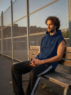 Solid Sleeveless Pullover Hoodie