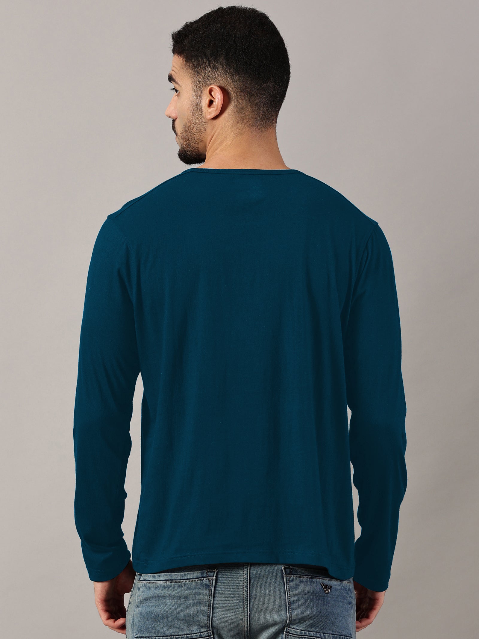 Henley Neck Full Sleeve T-Shirt