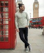 Henley Neck Full Sleeve T-Shirt