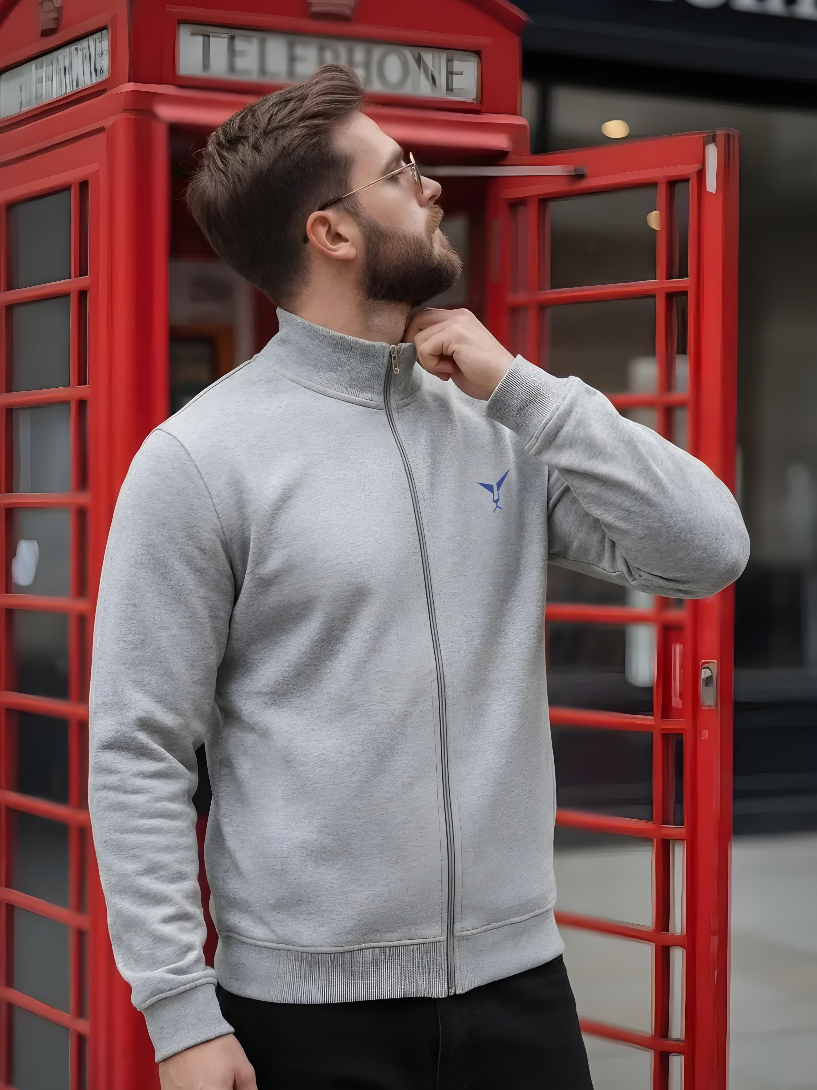 High Neck Full Zipper Sweatshirt