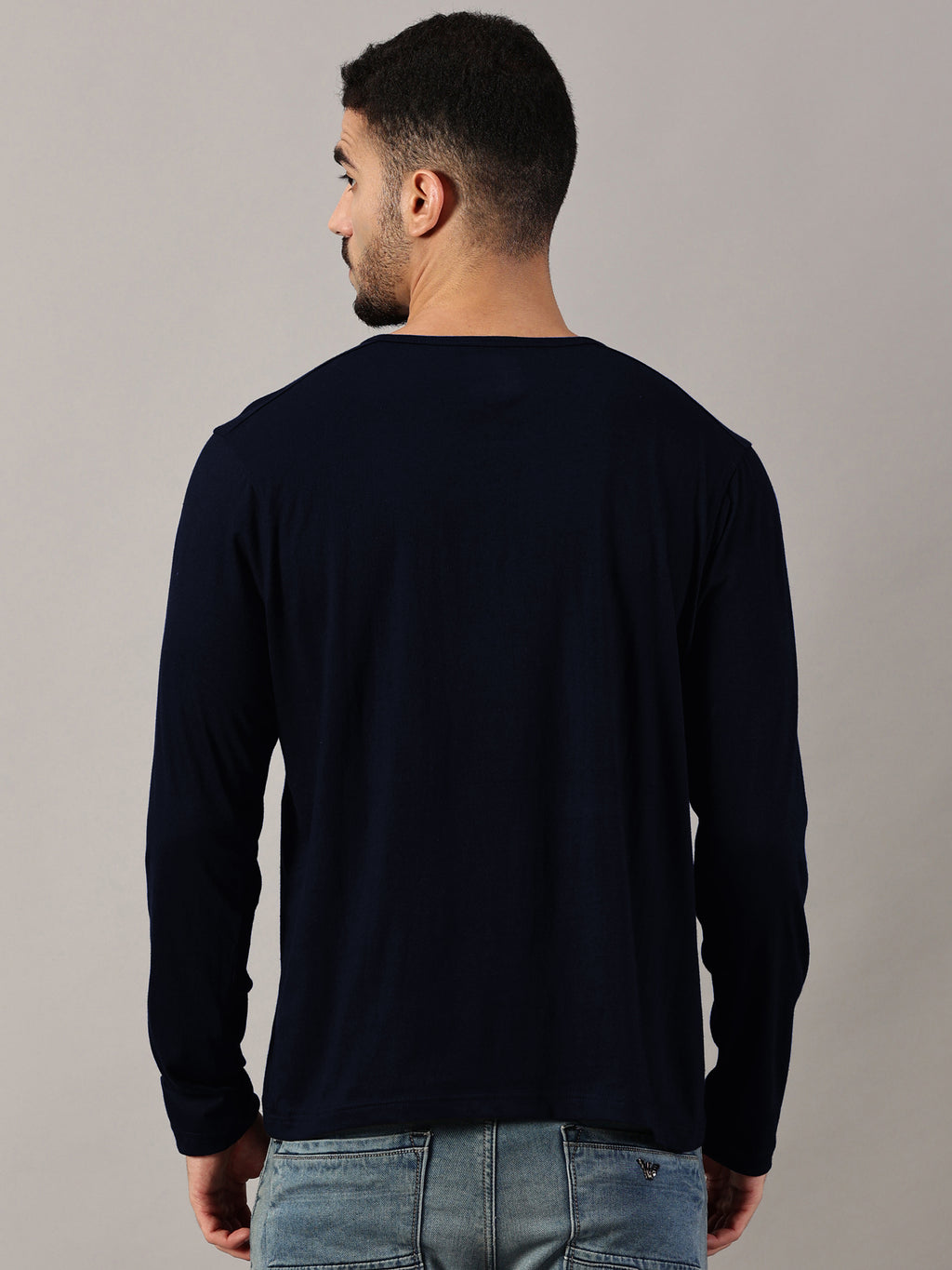 Henley Neck Full Sleeve T-Shirt