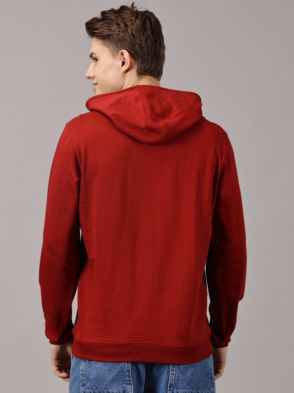 Color Block Cut & Sew Full Sleeve Pullover Hoodie