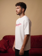 LEON Men's Oversized Leon Star Pink Printed T-Shirt LEON