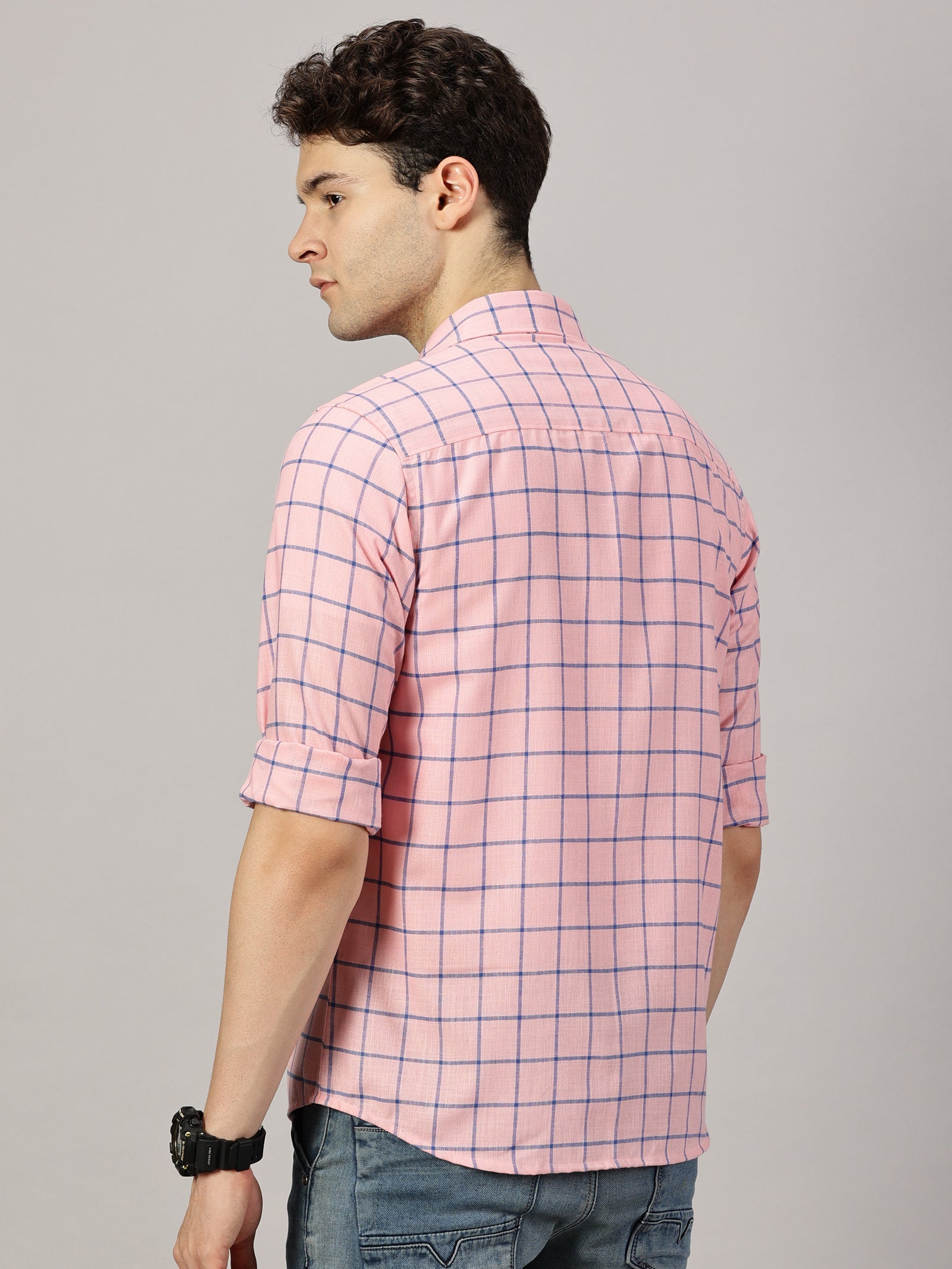 Checkered Poly Cotton Full Sleeve Shirt