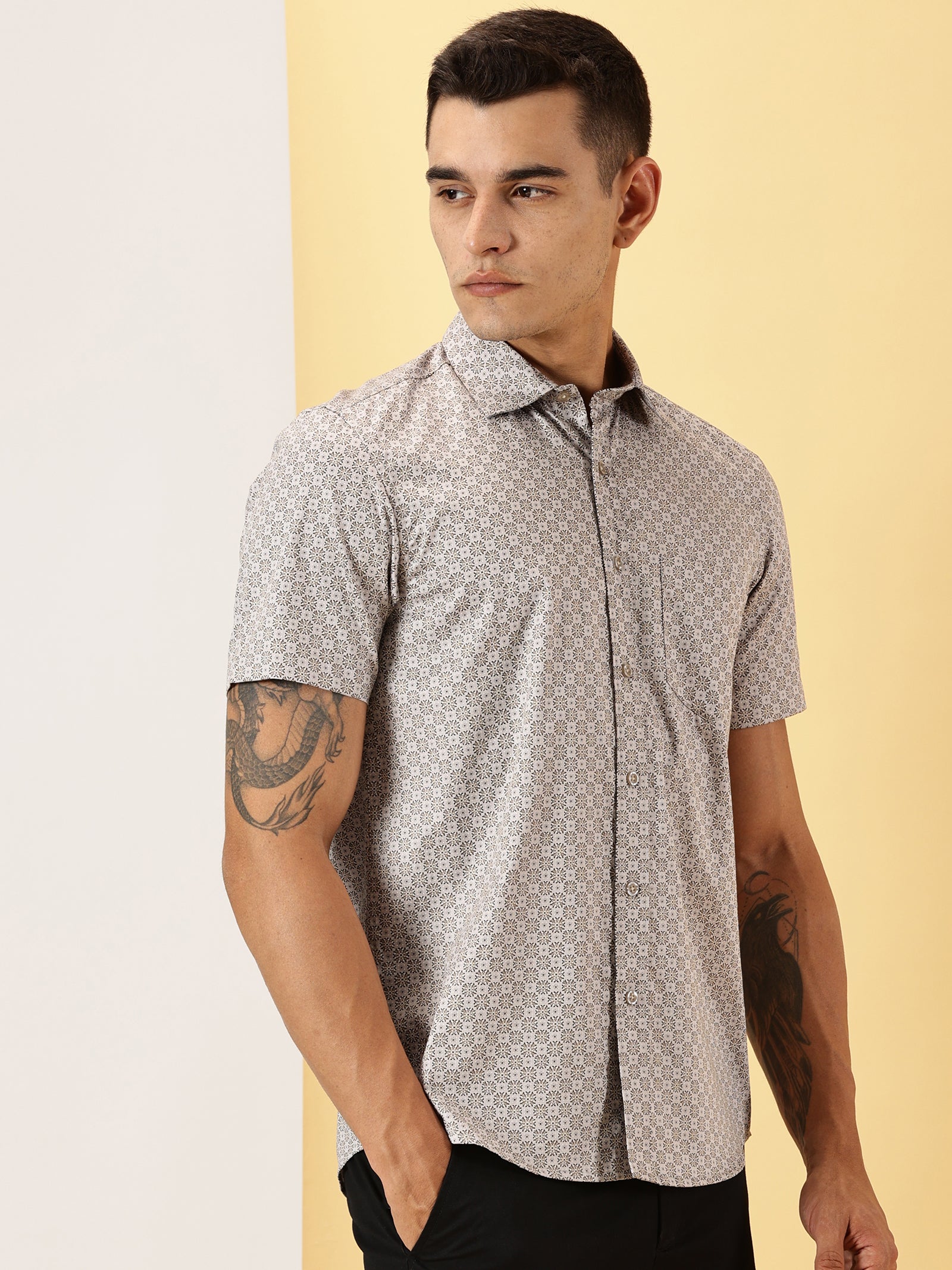 Floral Printed Half Sleeve Shirt