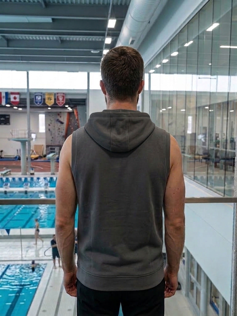 Solid Sleeveless Pullover Hoodie Leon Clothing