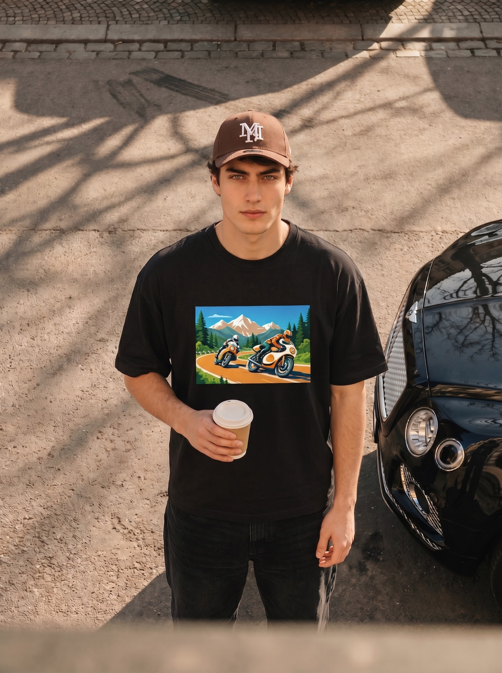 LEON Mountain Rider Print T-Shirt