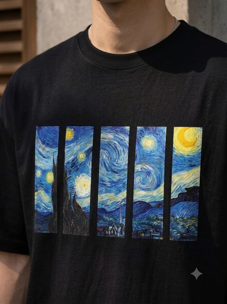 LEON Men’s Starry Night Printed T-Shirt
