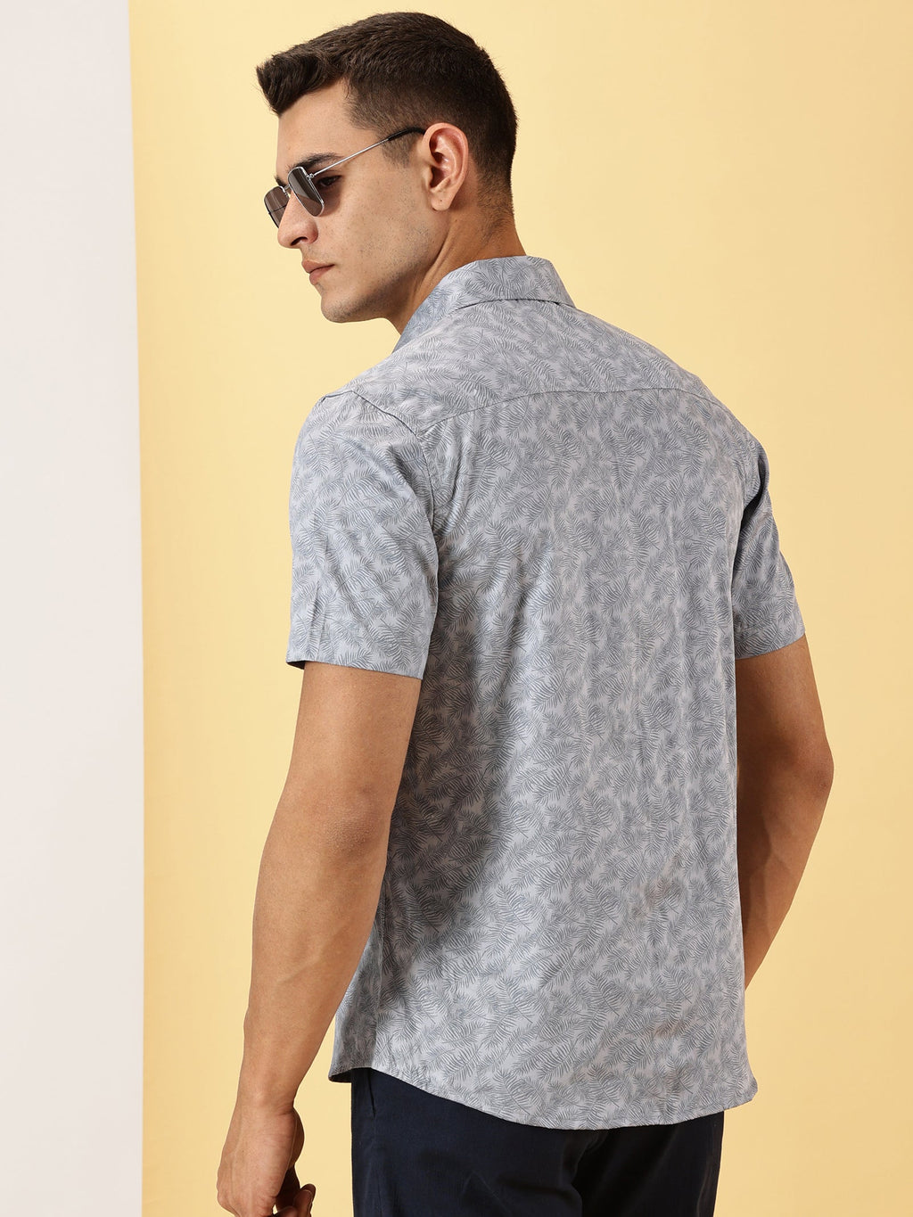 Leaf Printed Half Sleeve Shirt