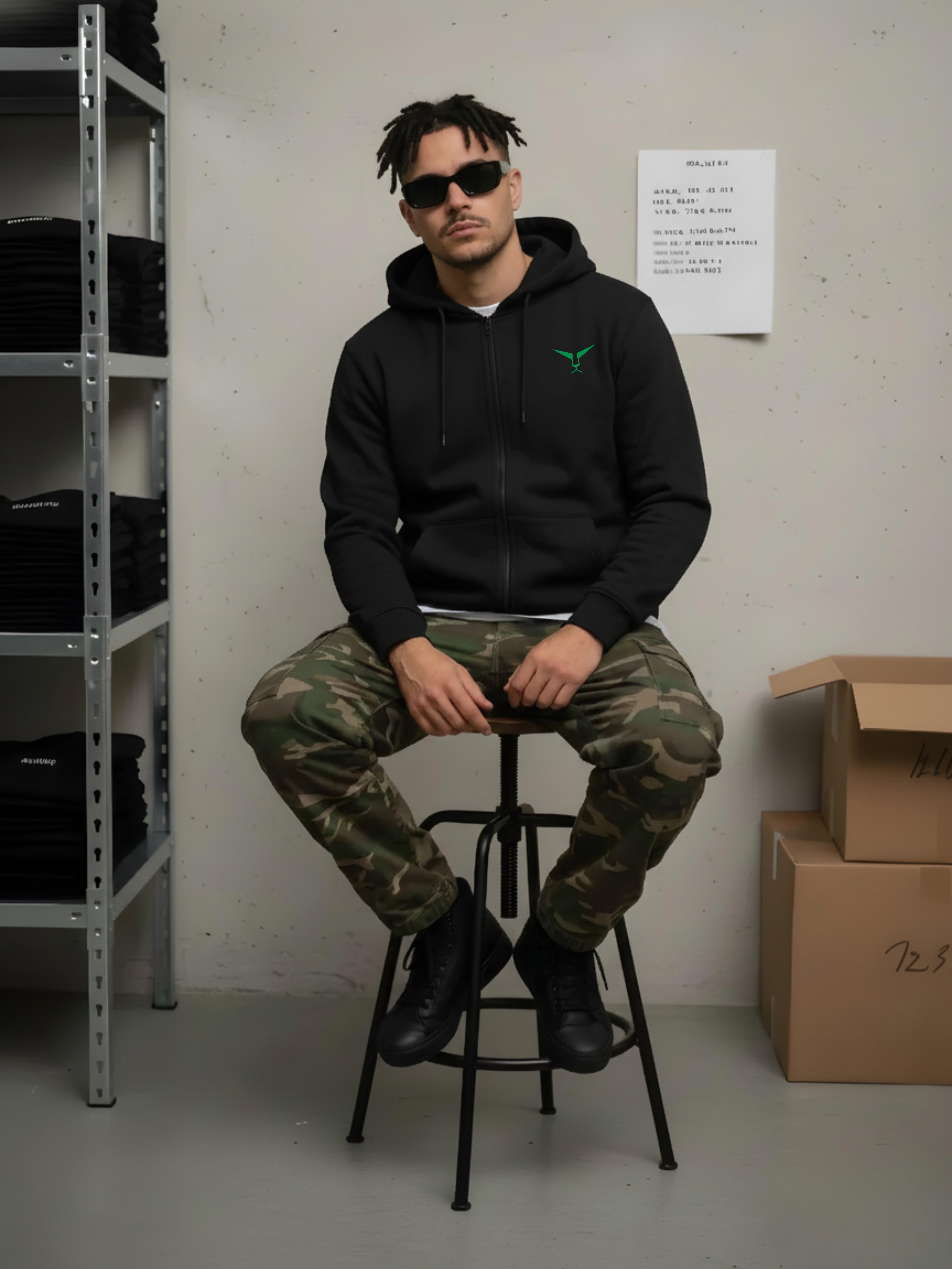 Solid Full Sleeve Zipper Hoodie