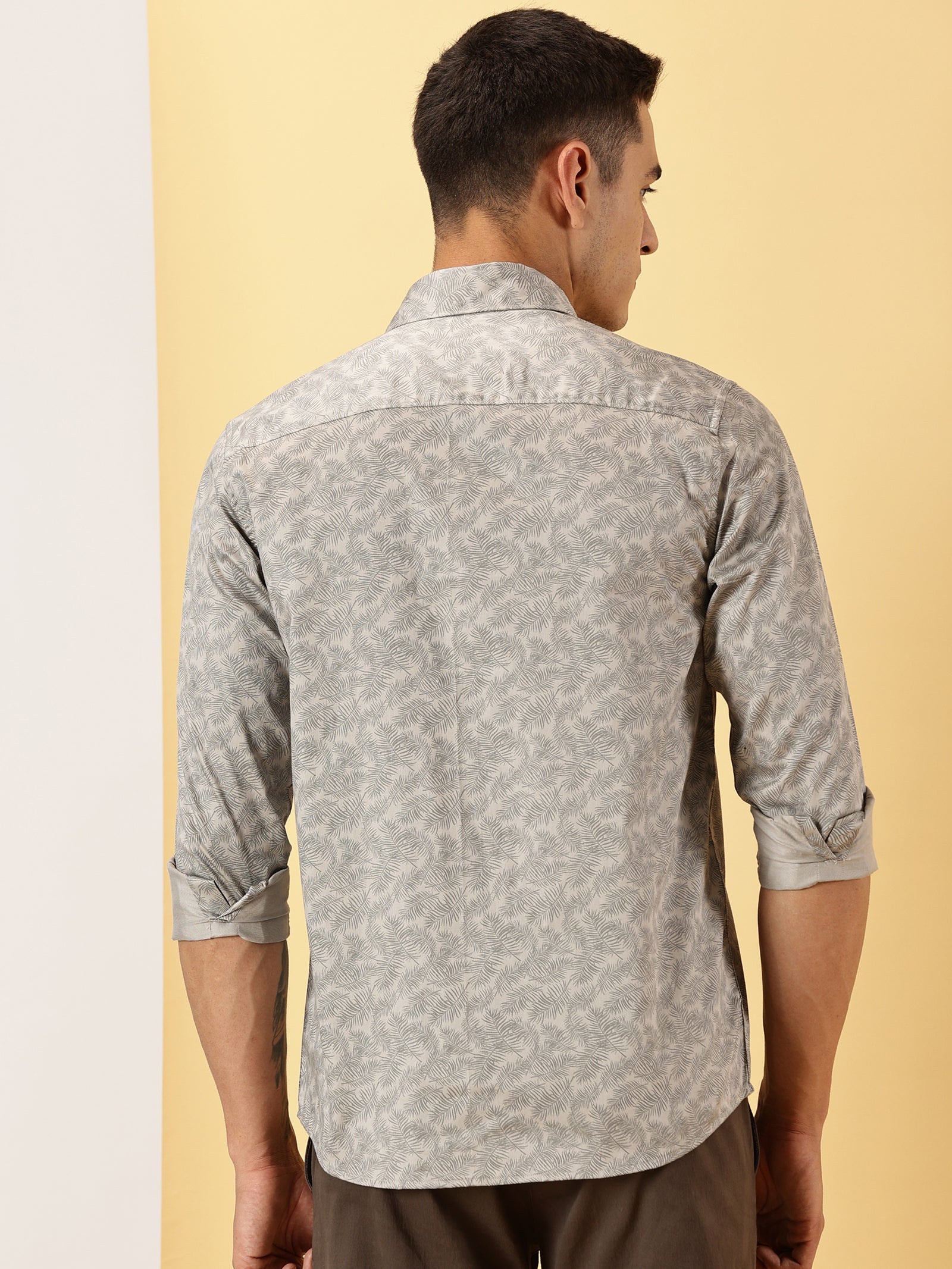 Leaf Printed Full Sleeve Shirt