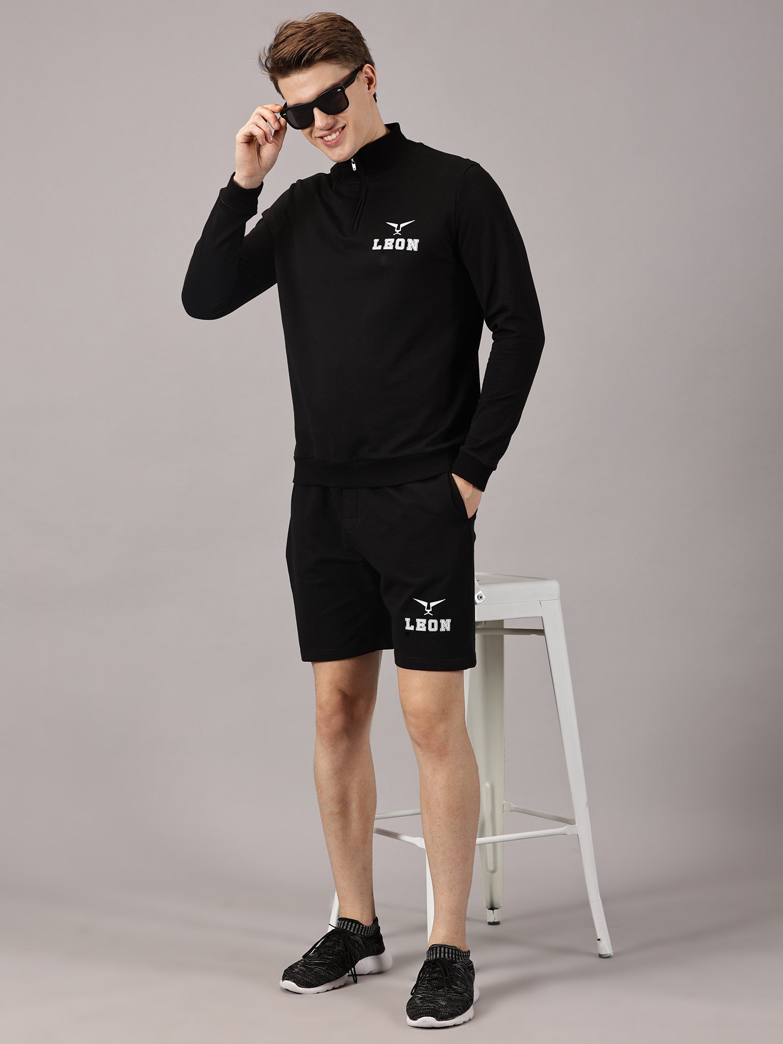 High Neck Half Zipper Sports Hoodie