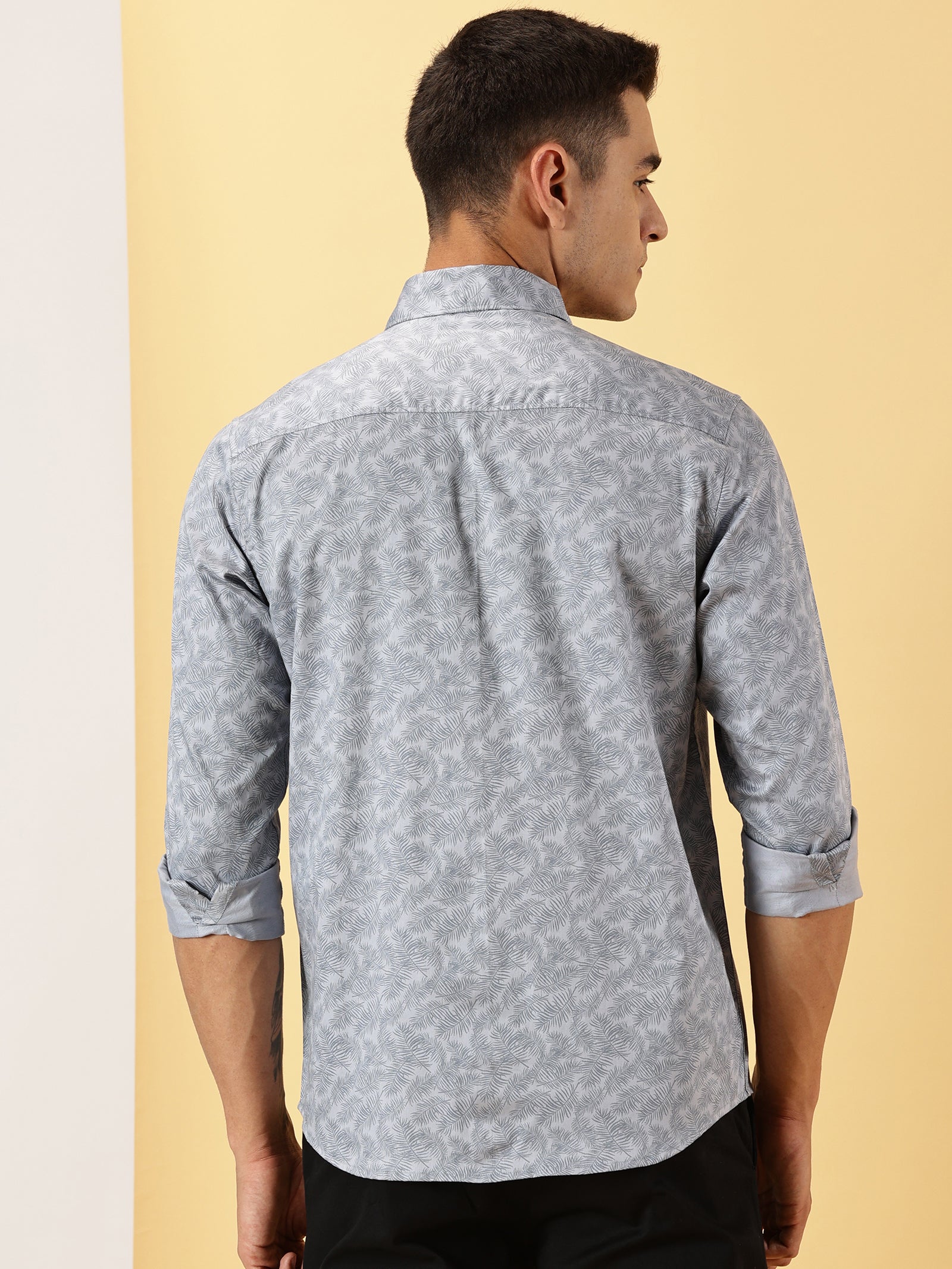 Leaf Printed Full Sleeve Shirt