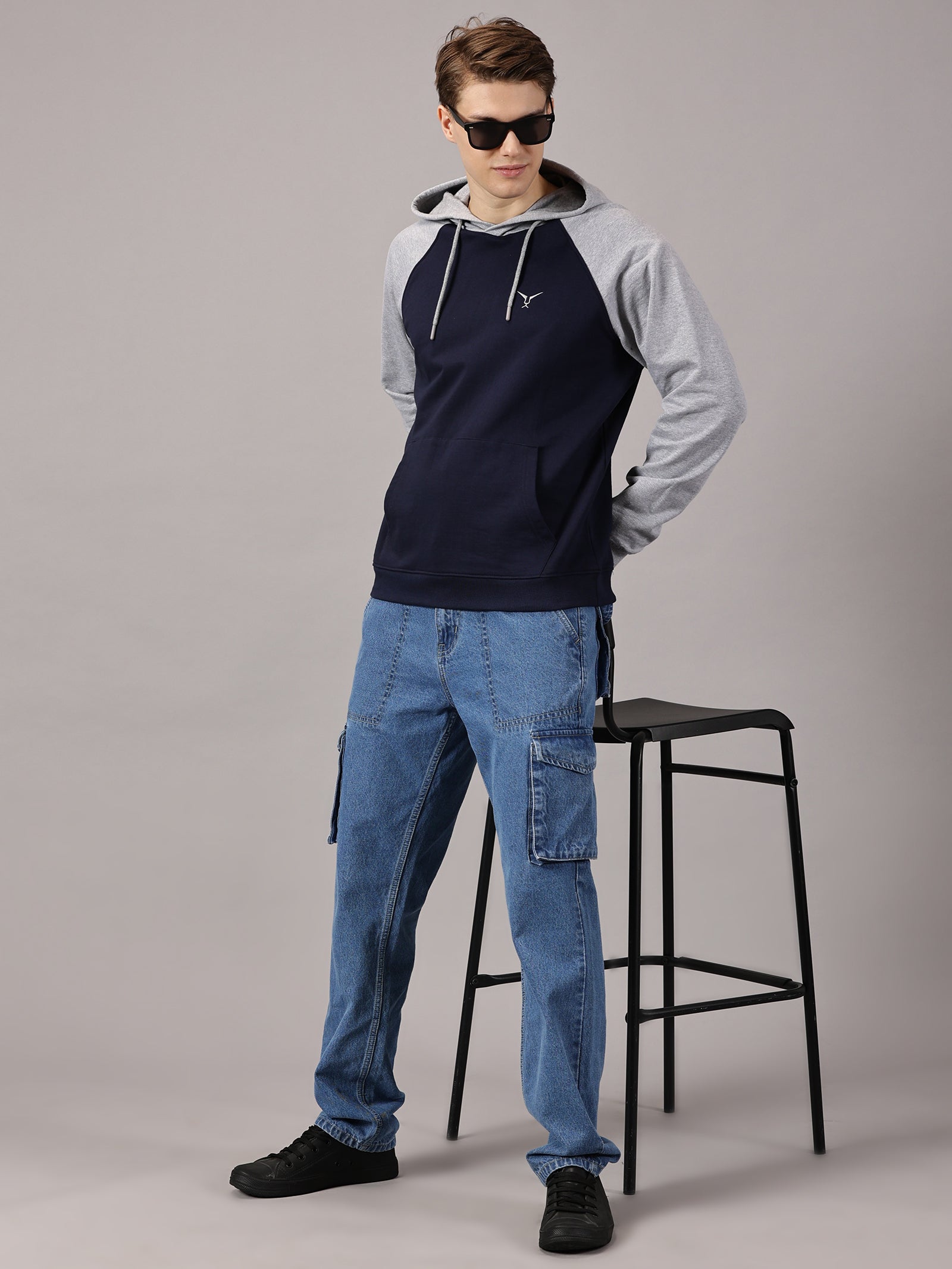 Raglan Sleeve Pullover Hoodie