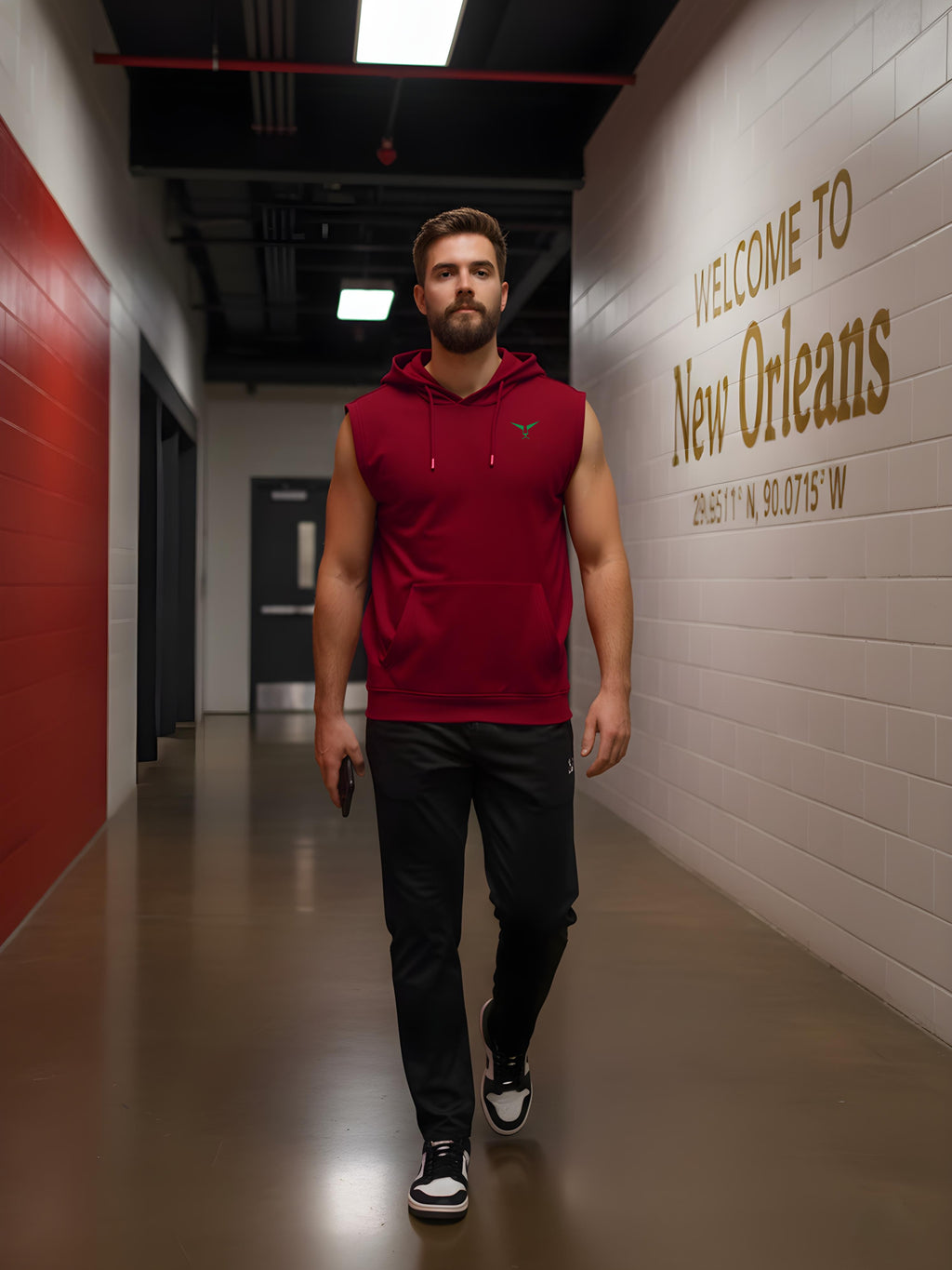 Solid Sleeveless Pullover Hoodie