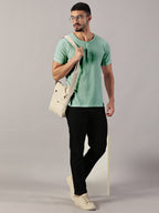 Henley Neck  Half Sleeve T-Shirt