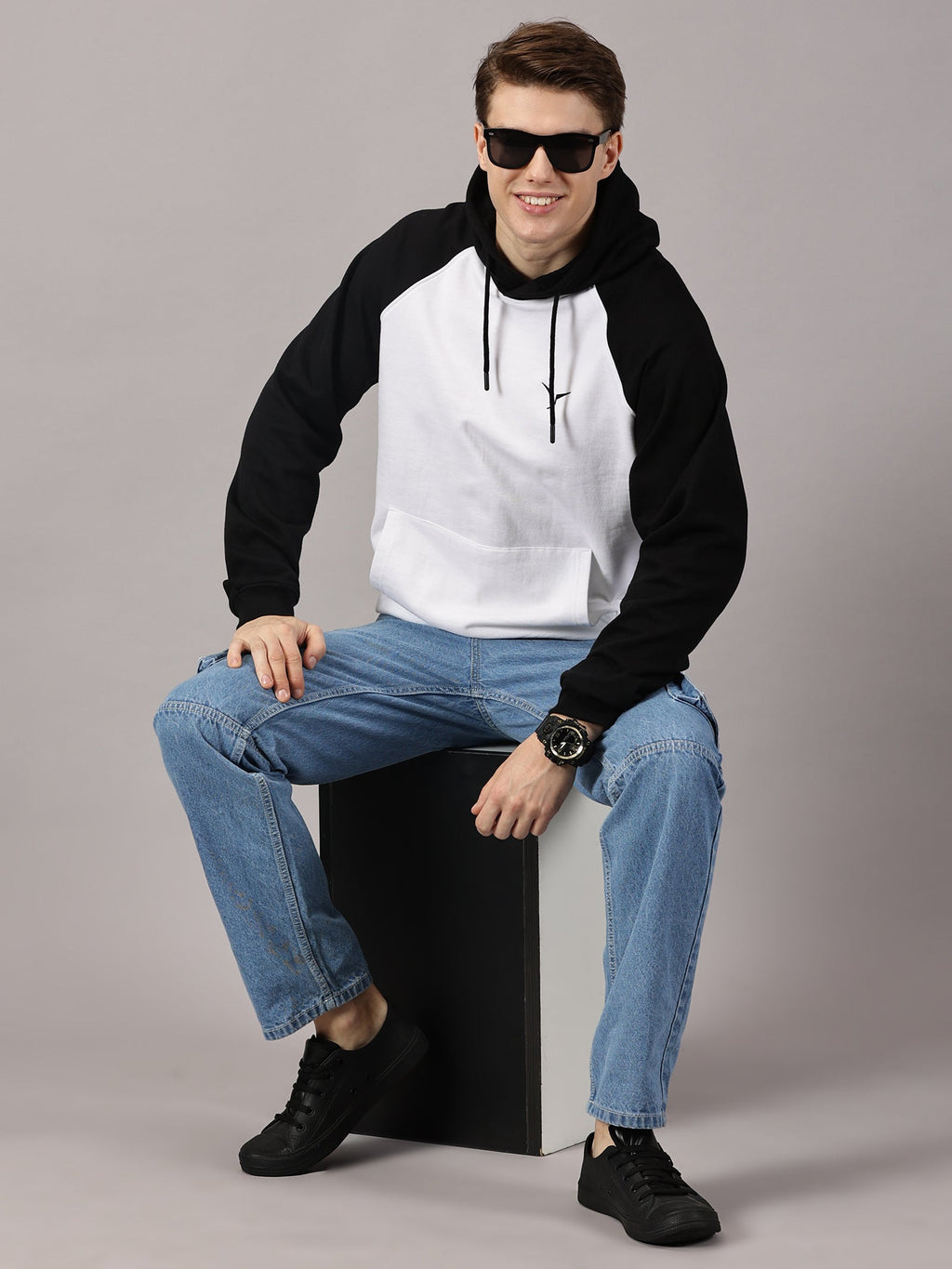Raglan Sleeve Pullover Hoodie