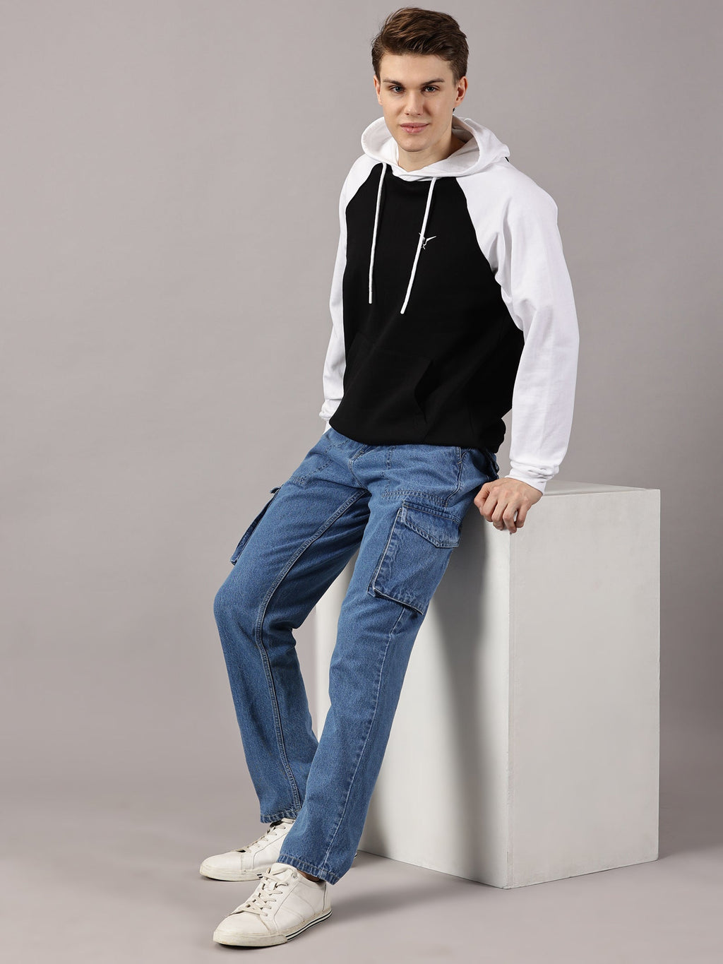Raglan Sleeve Pullover Hoodie